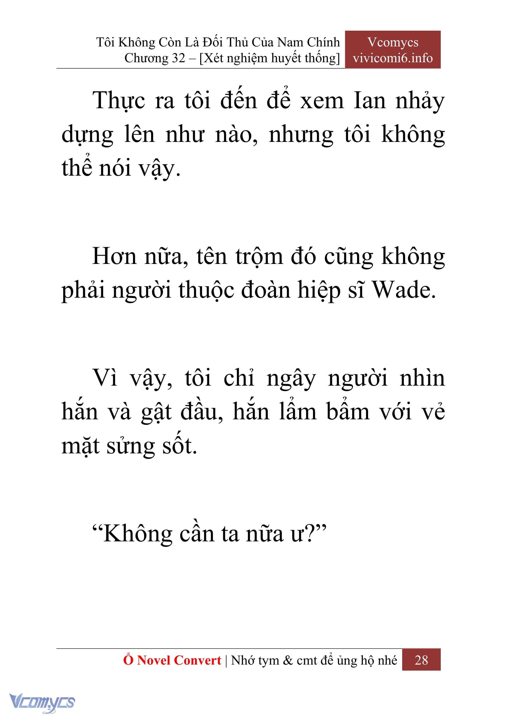 [Novel] Tôi Không Còn Là Đối Thủ Của Nam Chính Chapter  32 - 30