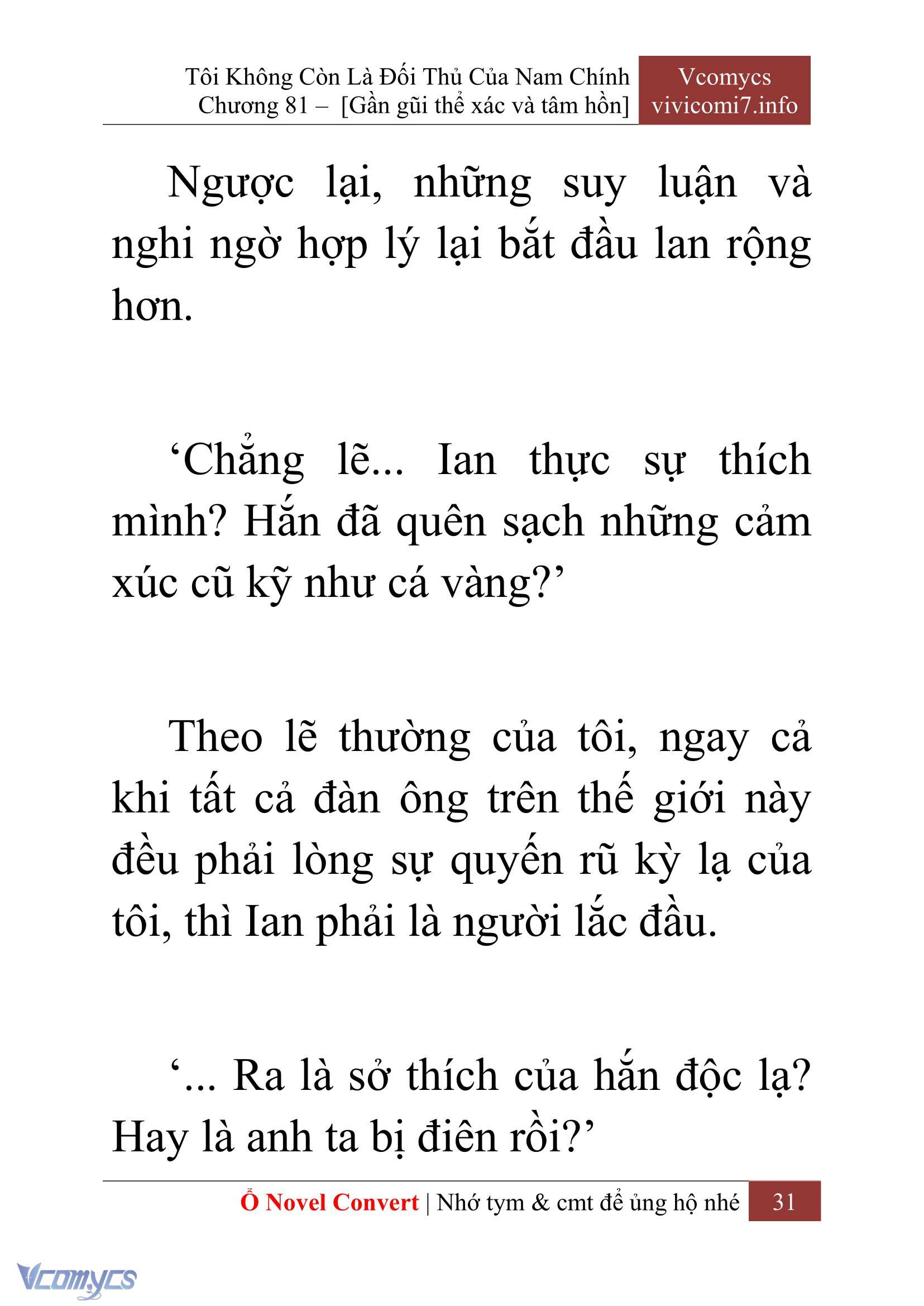 [Novel] Tôi Không Còn Là Đối Thủ Của Nam Chính Chapter  81 - 33