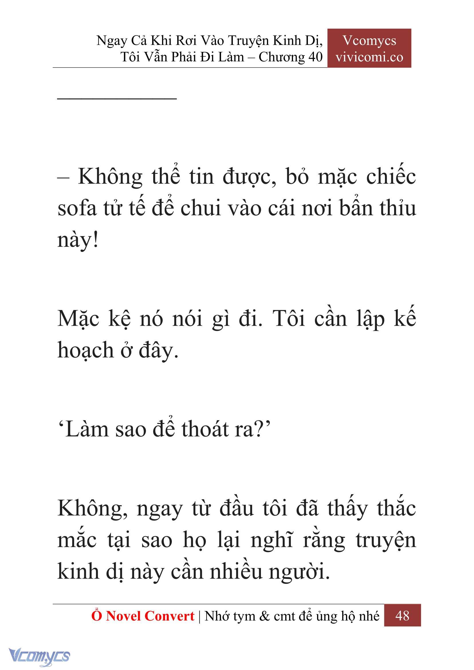 [Novel] Ngay Cả Khi Rơi Vào Truyện Kinh Dị, Tôi Vẫn Phải Đi Làm Chapter  40 - 50
