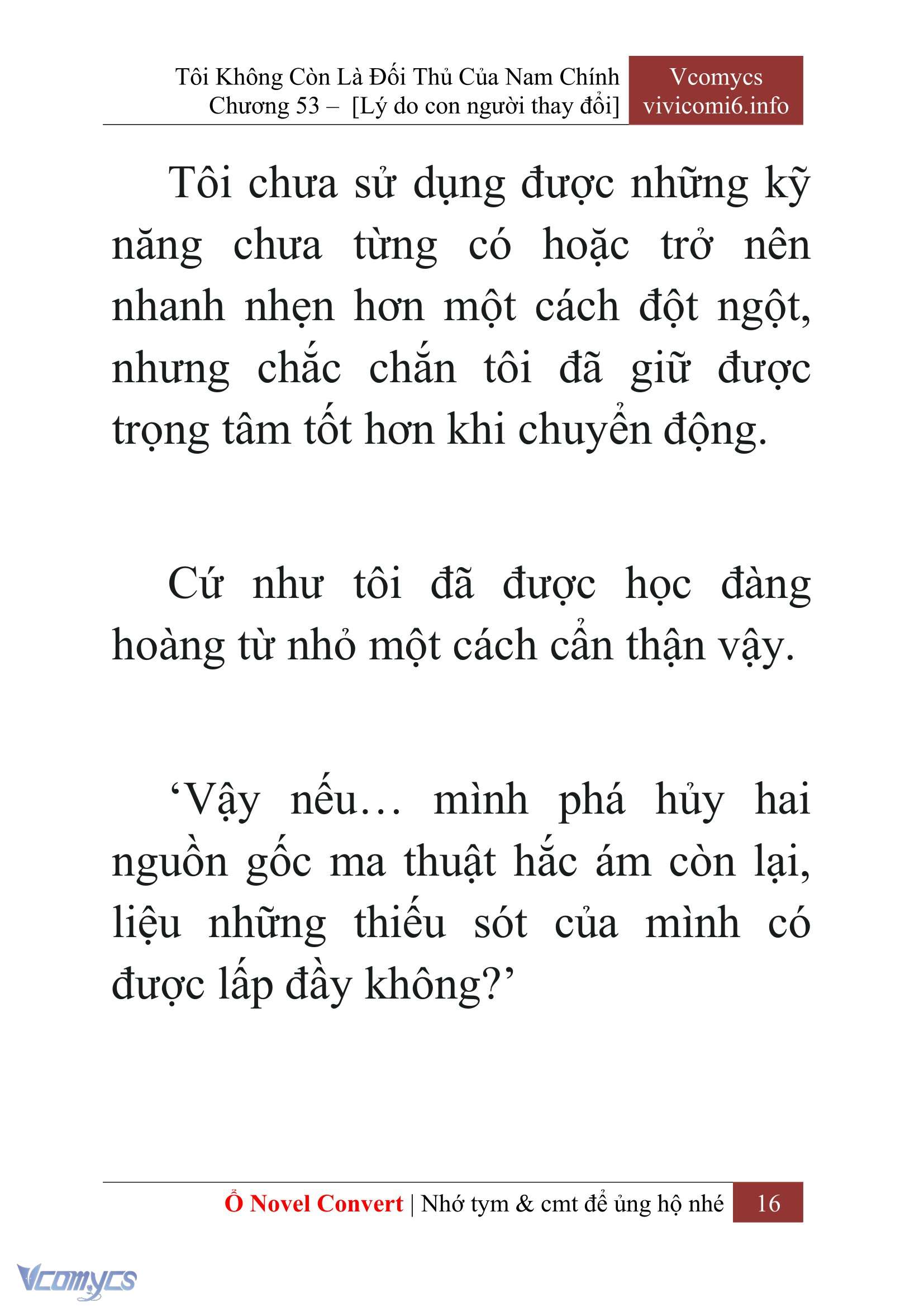 [Novel] Tôi Không Còn Là Đối Thủ Của Nam Chính Chapter  53 - 18