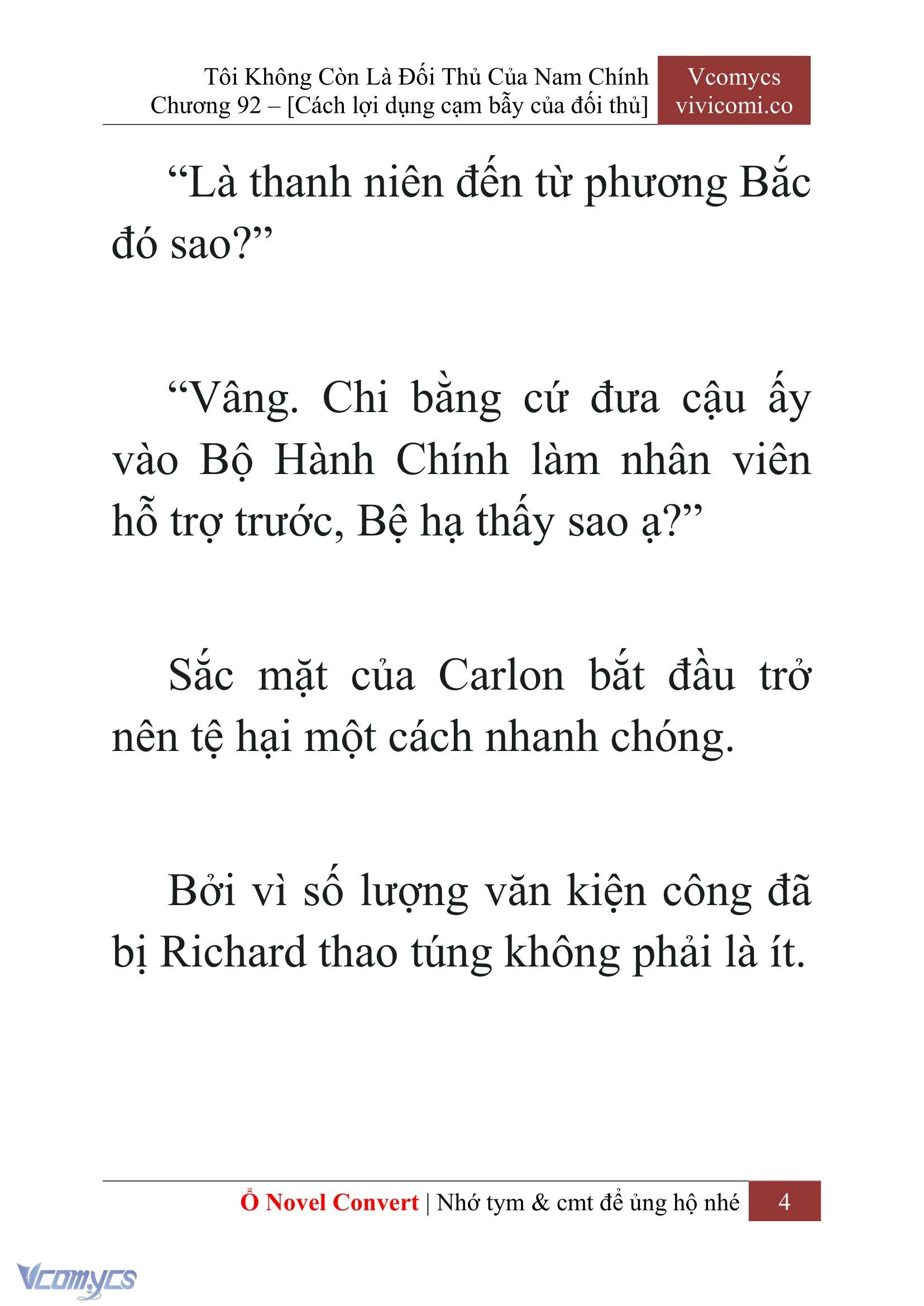 [Novel] Tôi Không Còn Là Đối Thủ Của Nam Chính Chapter  92 - 6