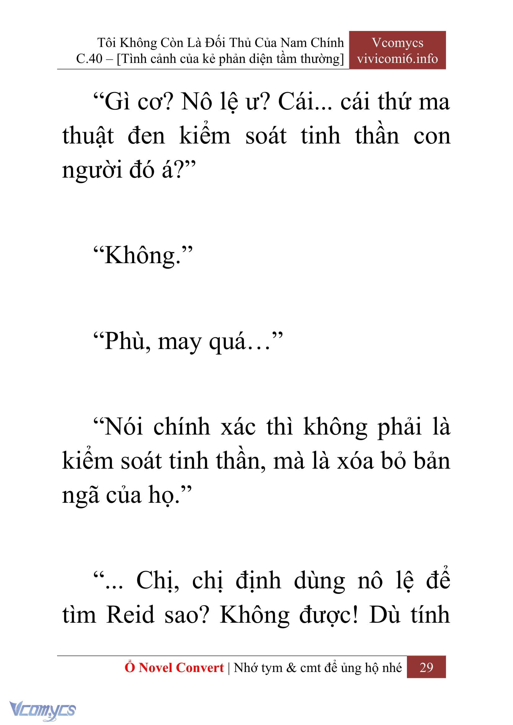 [Novel] Tôi Không Còn Là Đối Thủ Của Nam Chính Chapter  40 - 31