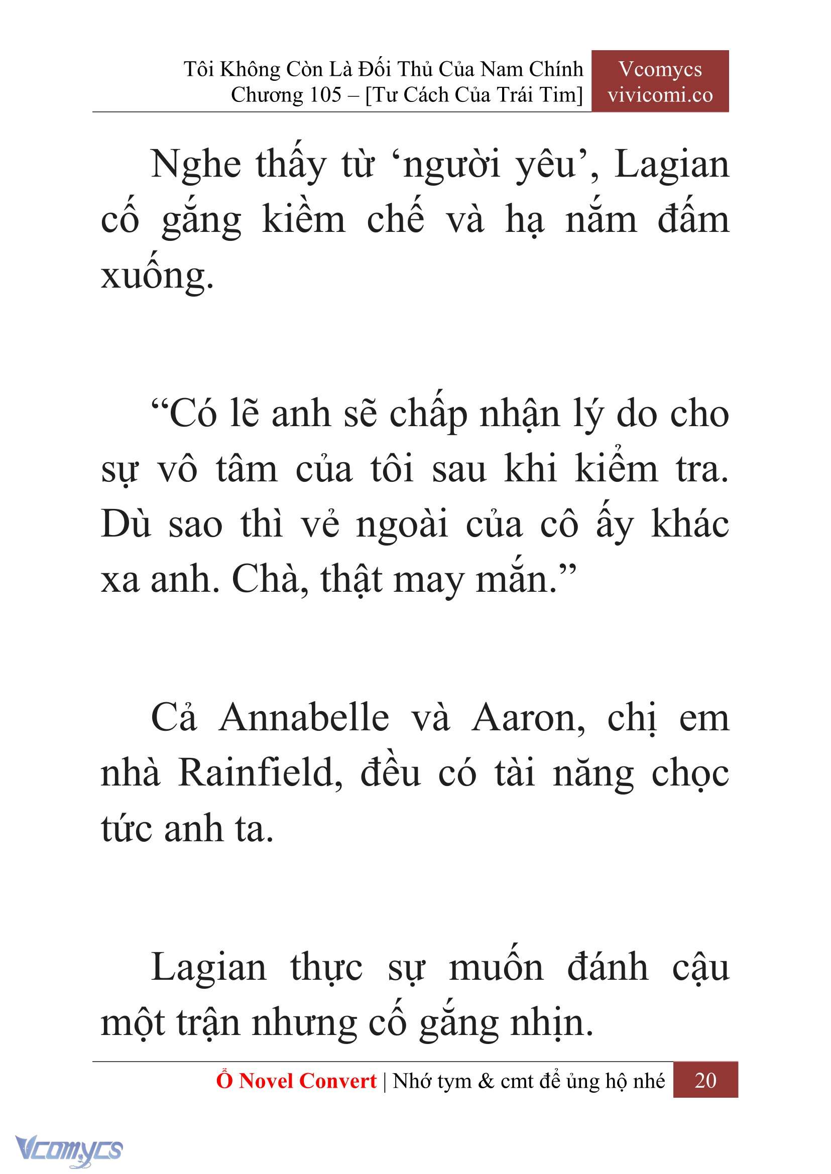 [Novel] Tôi Không Còn Là Đối Thủ Của Nam Chính Chapter  105 - 22