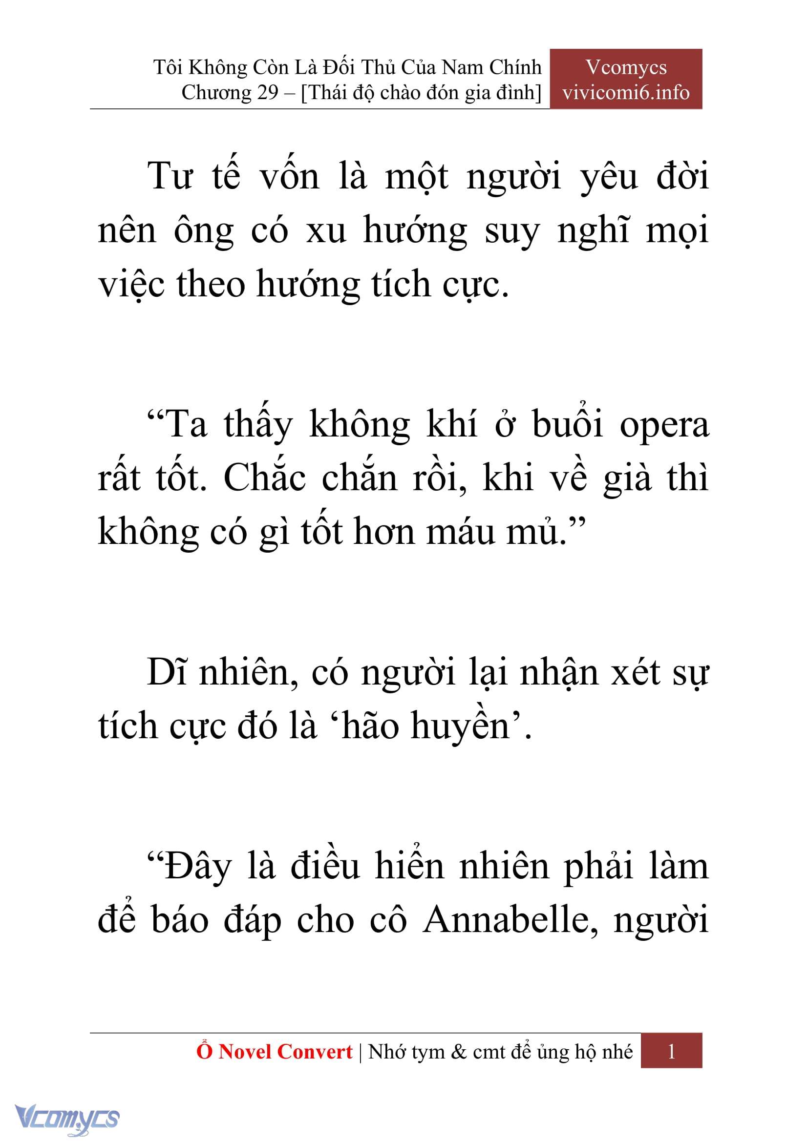 [Novel] Tôi Không Còn Là Đối Thủ Của Nam Chính Chapter  29 - 3