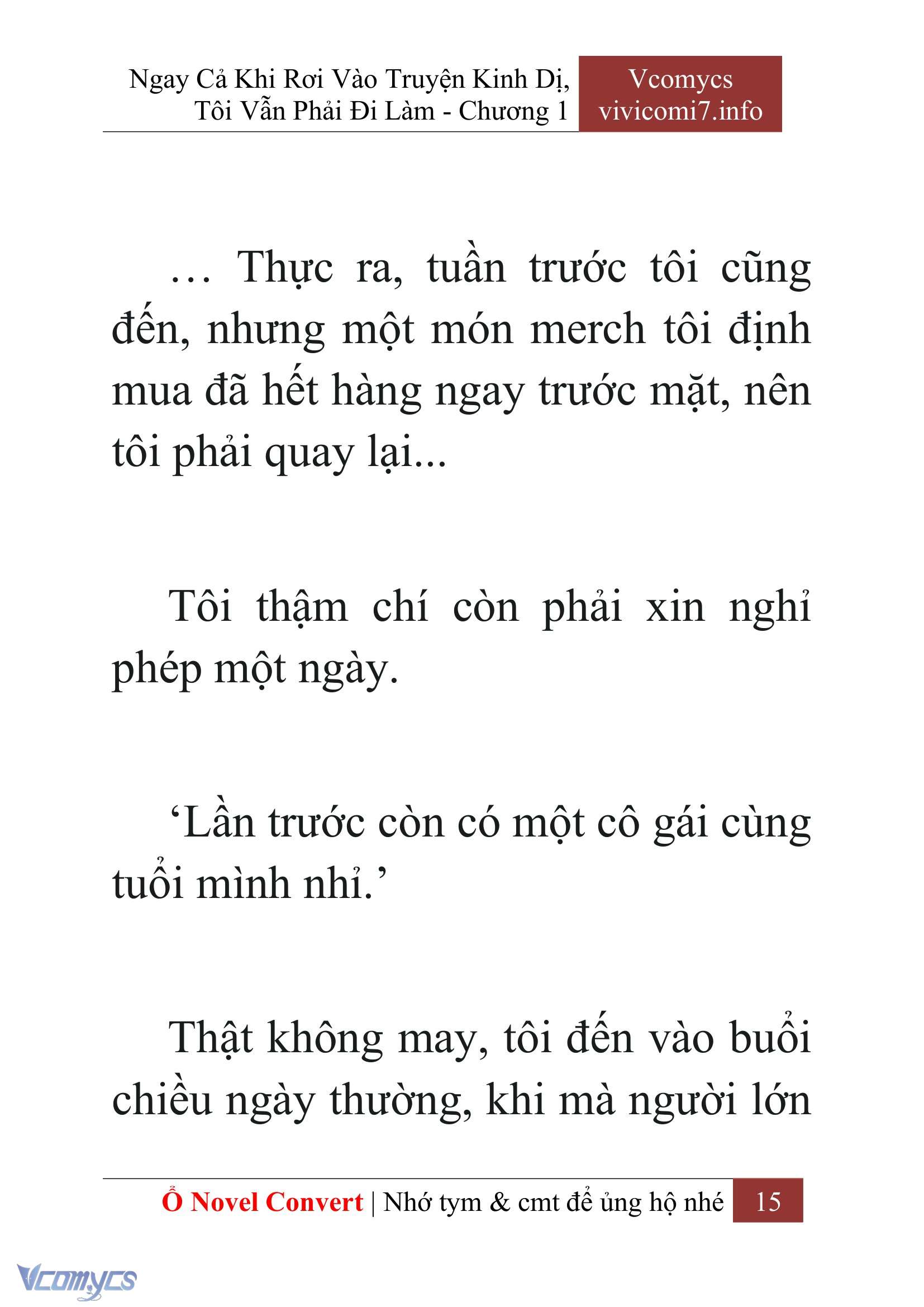 [Novel] Ngay Cả Khi Rơi Vào Truyện Kinh Dị, Tôi Vẫn Phải Đi Làm Chapter  1 - 17