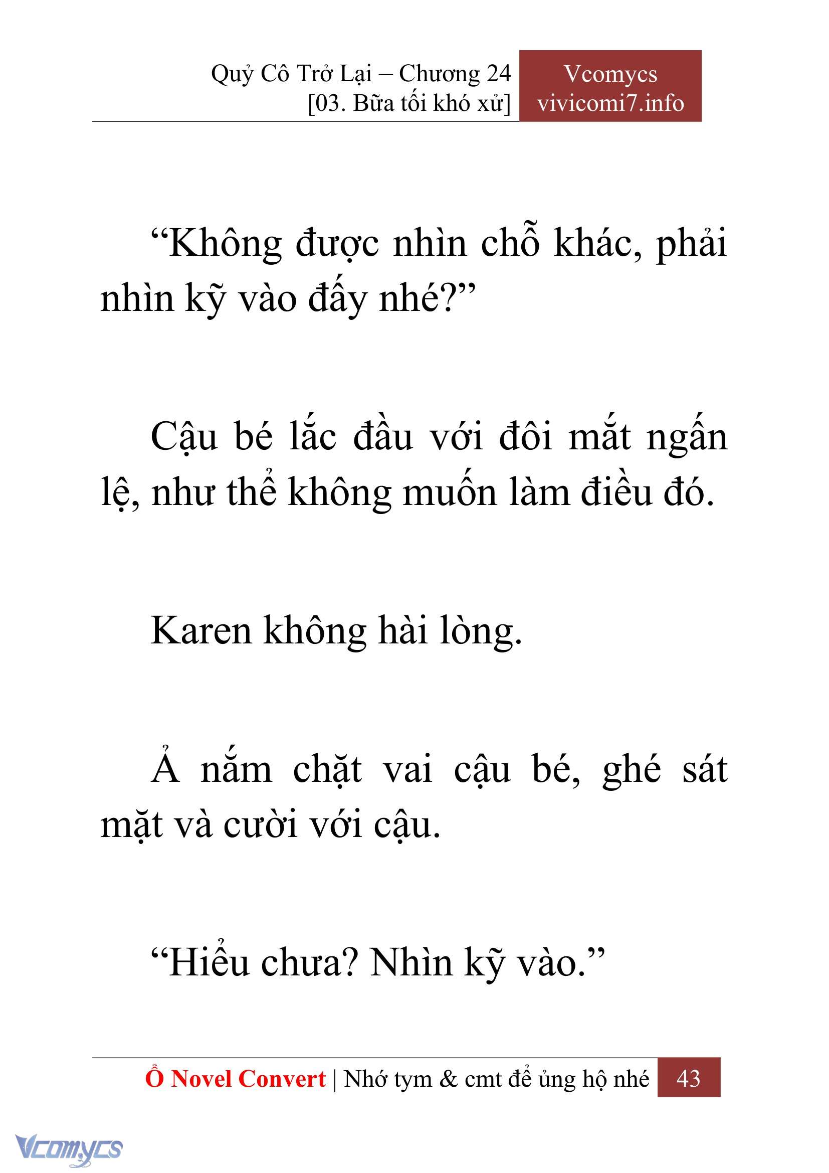 [Novel] Quý Cô Trở Lại Chapter  24 - 45