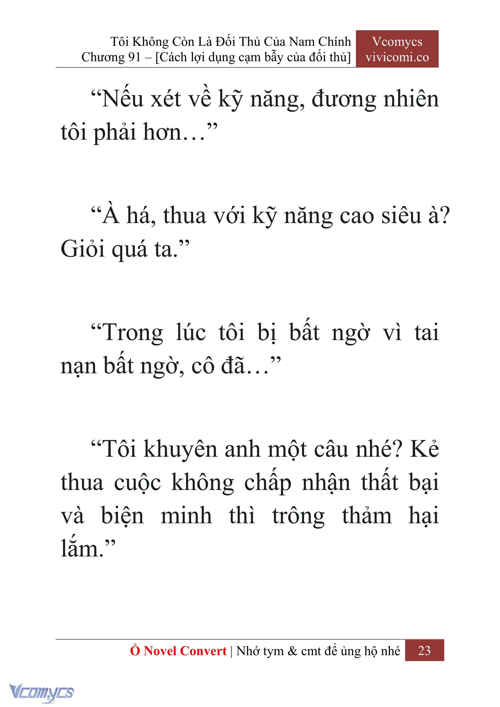 [Novel] Tôi Không Còn Là Đối Thủ Của Nam Chính Chapter  91 - 25