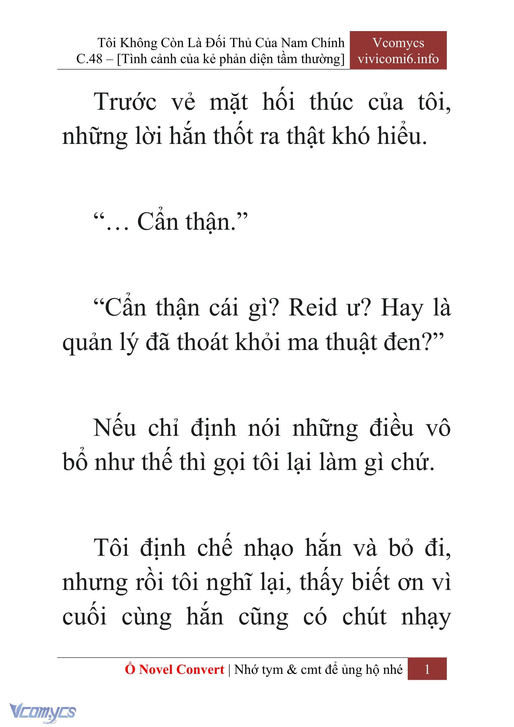 [Novel] Tôi Không Còn Là Đối Thủ Của Nam Chính Chapter  48 - 3