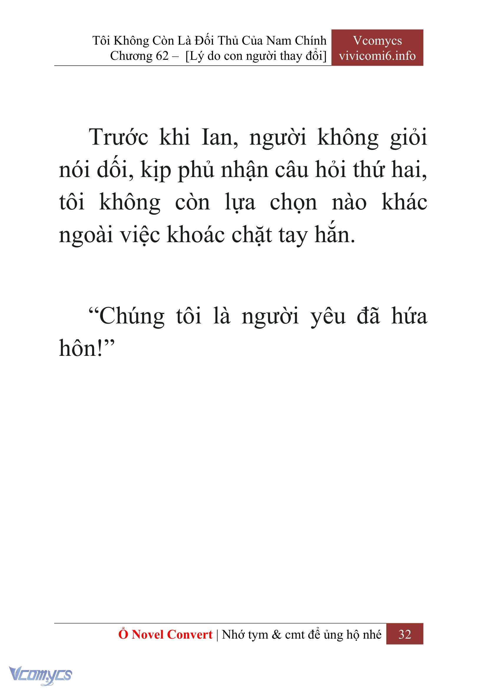[Novel] Tôi Không Còn Là Đối Thủ Của Nam Chính Chapter  62 - 34