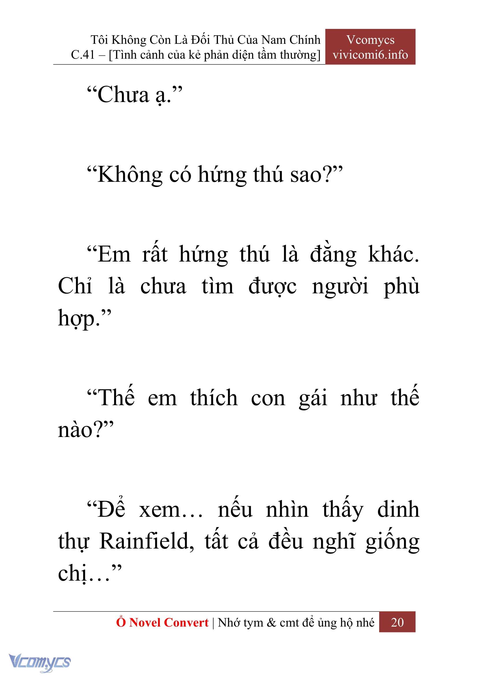 [Novel] Tôi Không Còn Là Đối Thủ Của Nam Chính Chapter  41 - 22