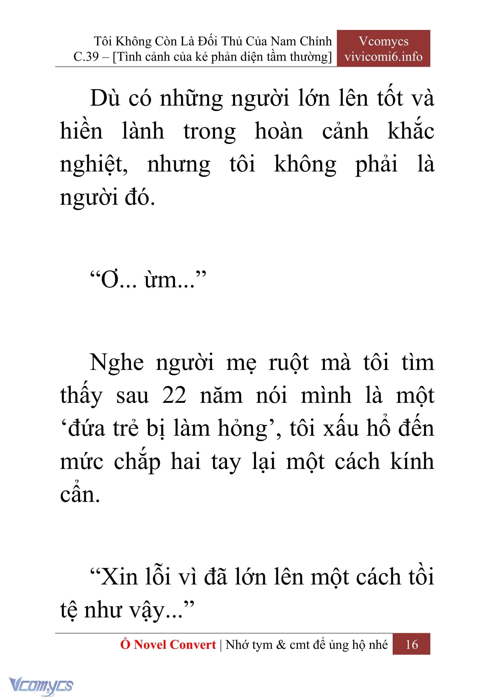 [Novel] Tôi Không Còn Là Đối Thủ Của Nam Chính Chapter  39 - 18