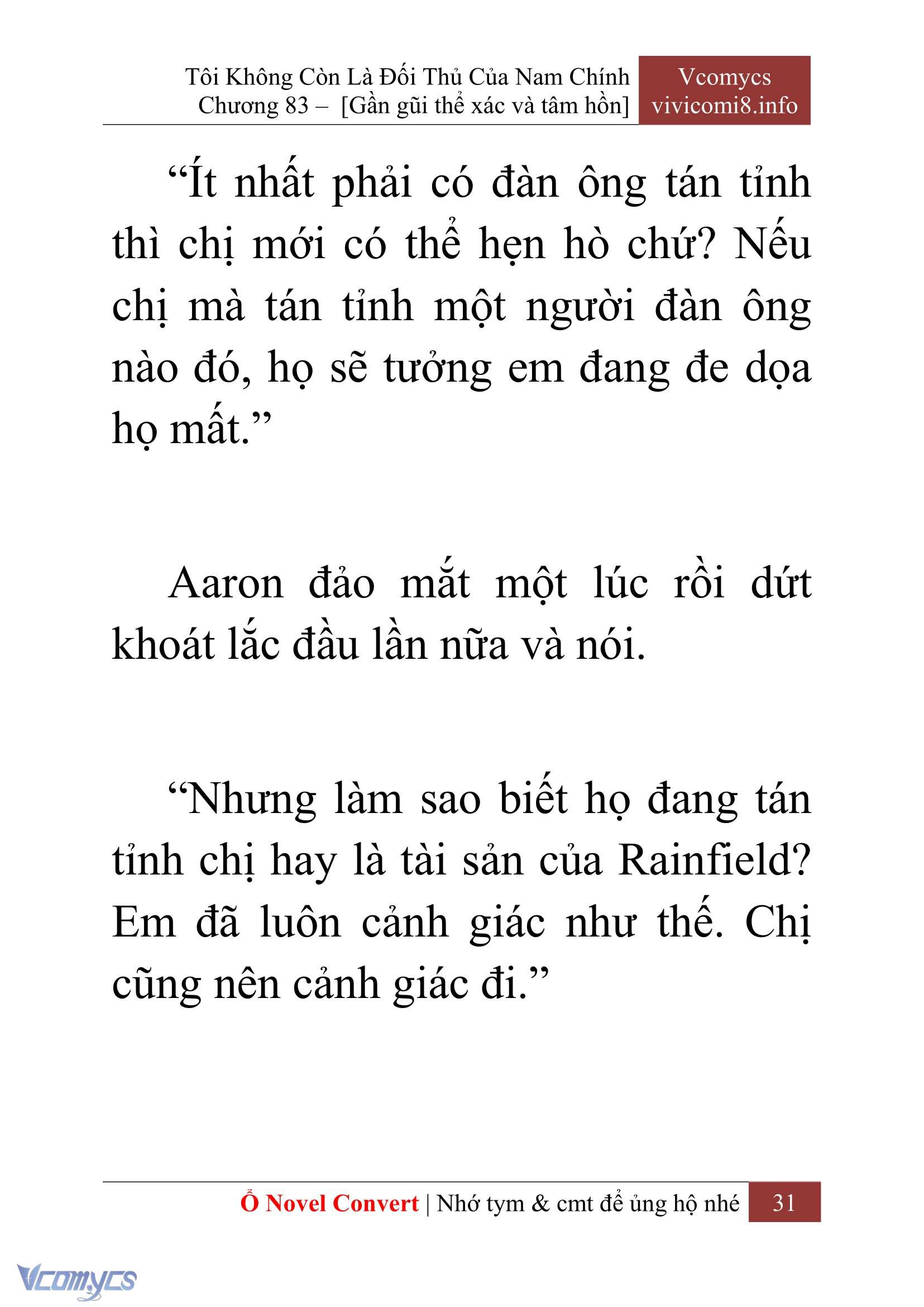 [Novel] Tôi Không Còn Là Đối Thủ Của Nam Chính Chapter  83 - 33