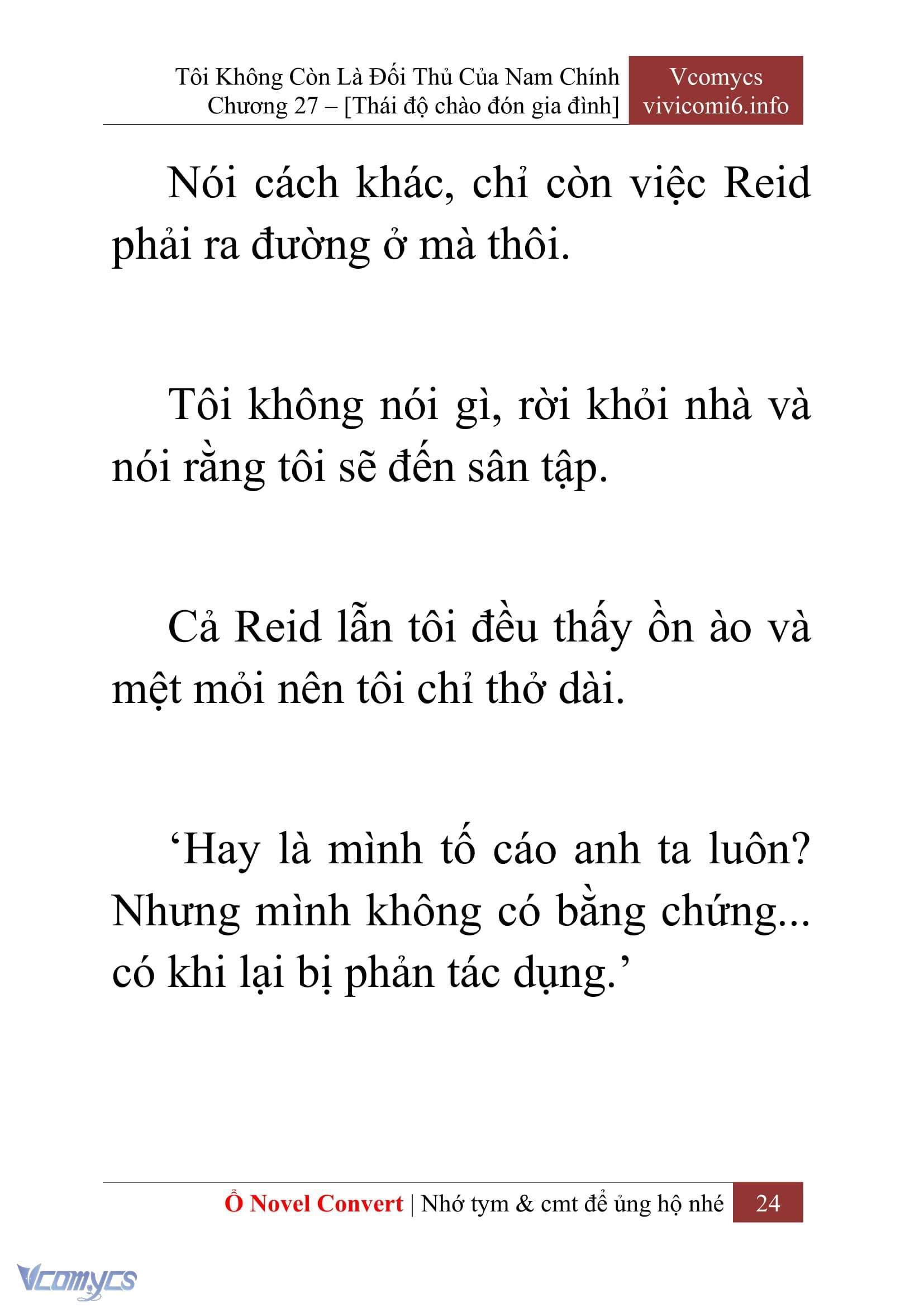 [Novel] Tôi Không Còn Là Đối Thủ Của Nam Chính Chapter  27 - 26