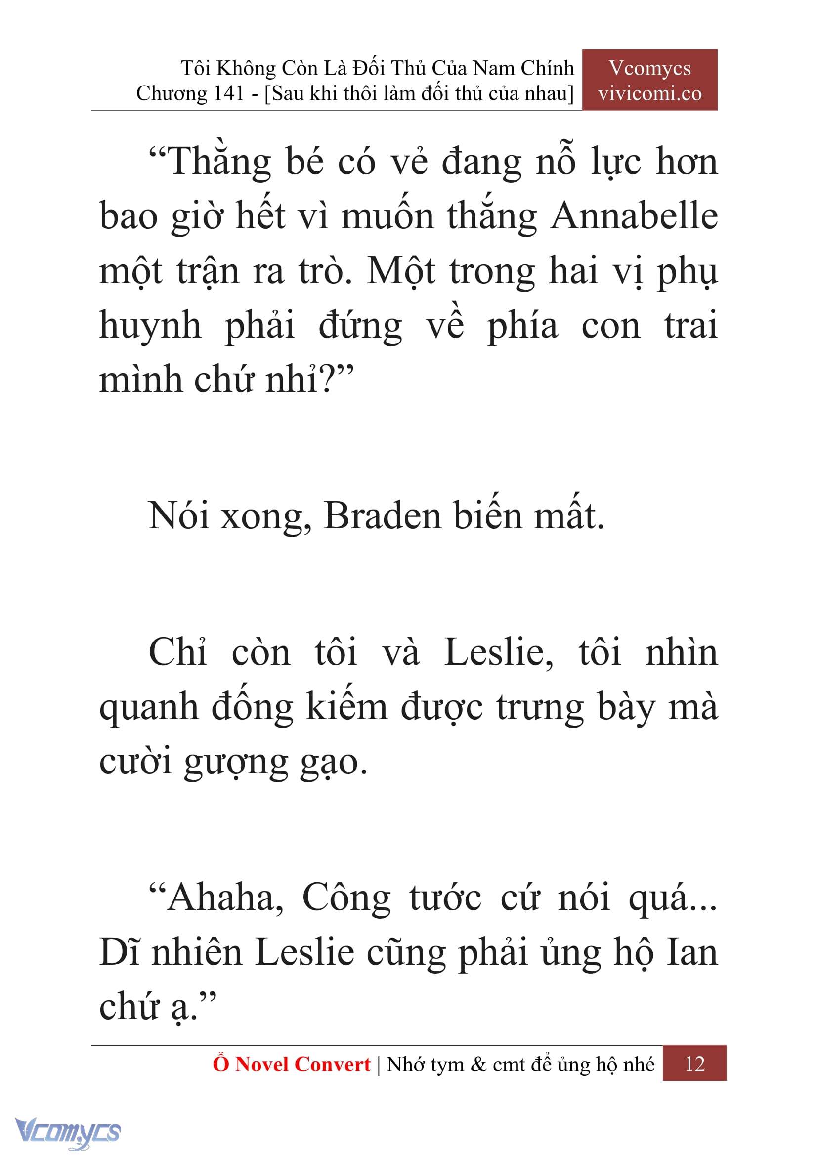 [Novel] Tôi Không Còn Là Đối Thủ Của Nam Chính Chapter  141 - 14