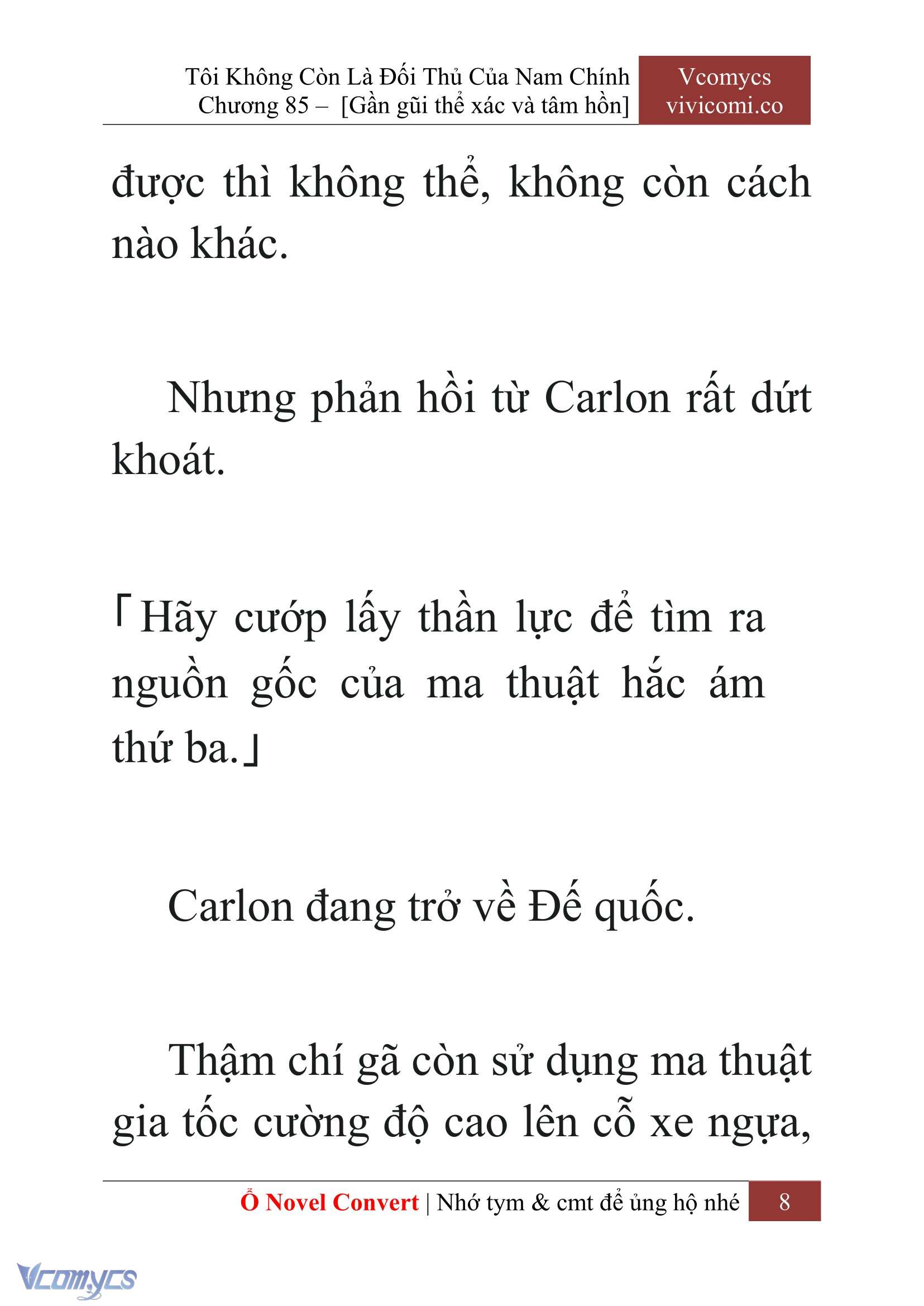 [Novel] Tôi Không Còn Là Đối Thủ Của Nam Chính Chapter  85 - 10