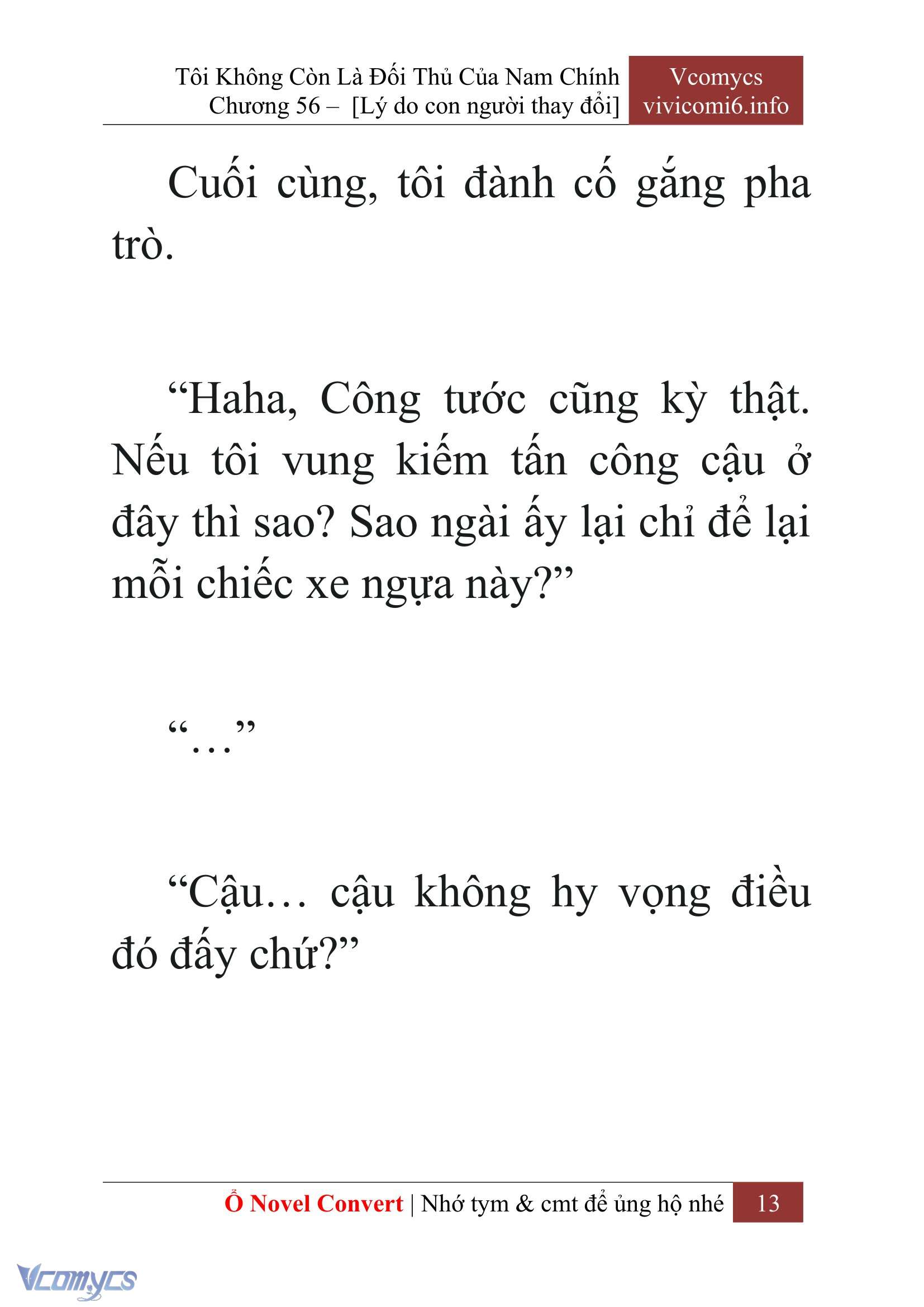 [Novel] Tôi Không Còn Là Đối Thủ Của Nam Chính Chapter  56 - 15