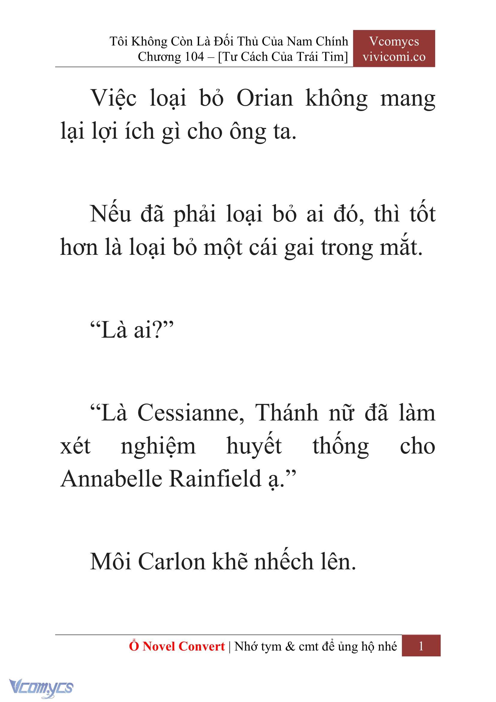 [Novel] Tôi Không Còn Là Đối Thủ Của Nam Chính Chapter  104 - 3