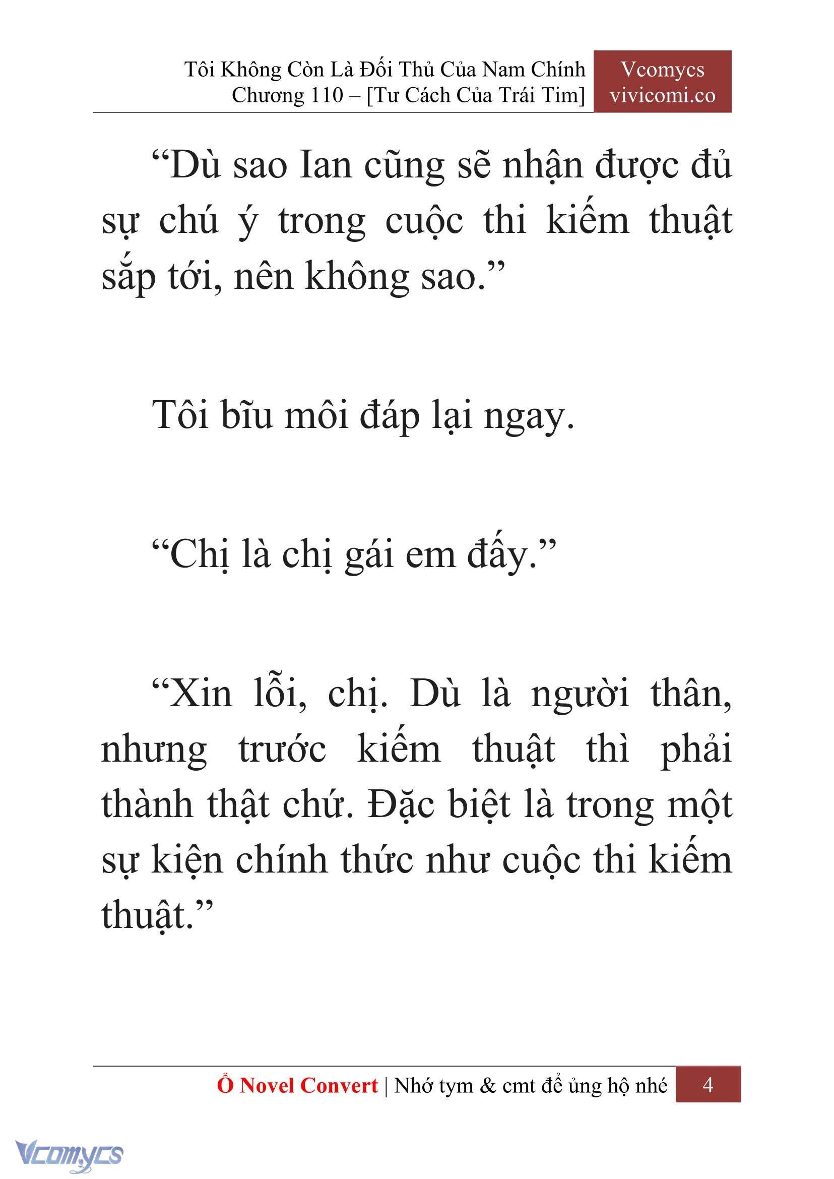 [Novel] Tôi Không Còn Là Đối Thủ Của Nam Chính Chapter  110 - 6