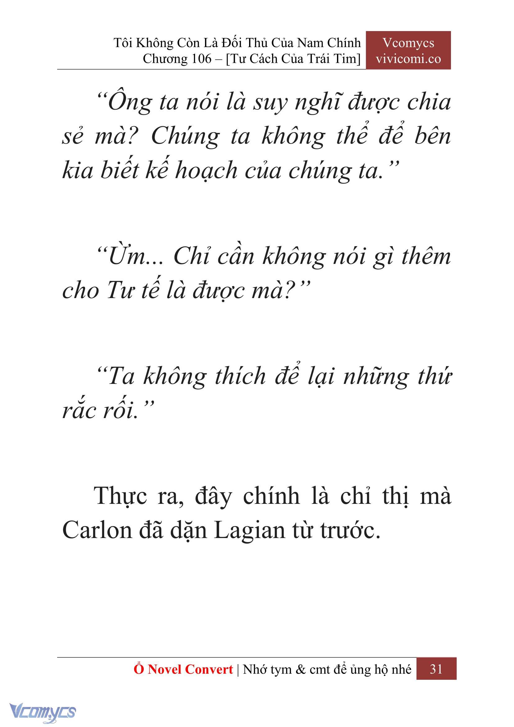 [Novel] Tôi Không Còn Là Đối Thủ Của Nam Chính Chapter  106 - 33