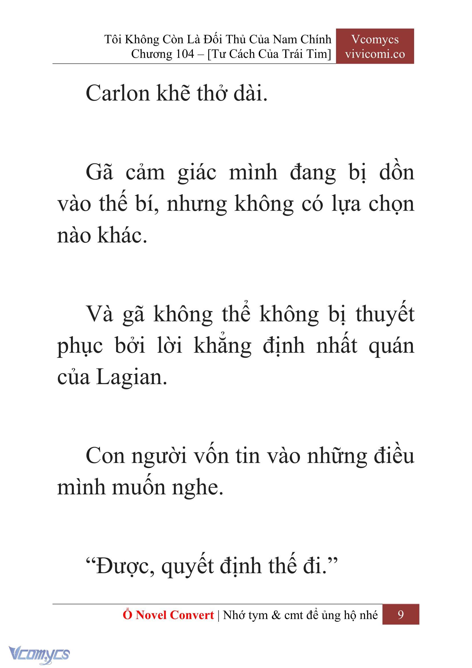 [Novel] Tôi Không Còn Là Đối Thủ Của Nam Chính Chapter  104 - 11