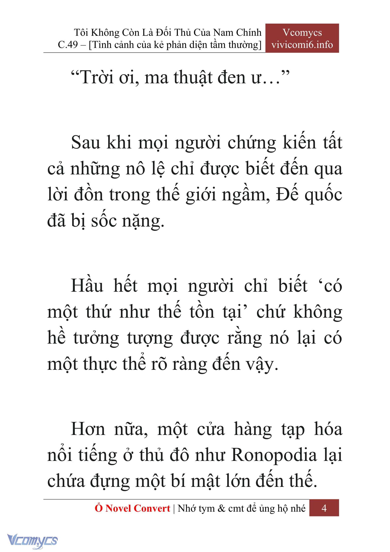 [Novel] Tôi Không Còn Là Đối Thủ Của Nam Chính Chapter  49 - 6