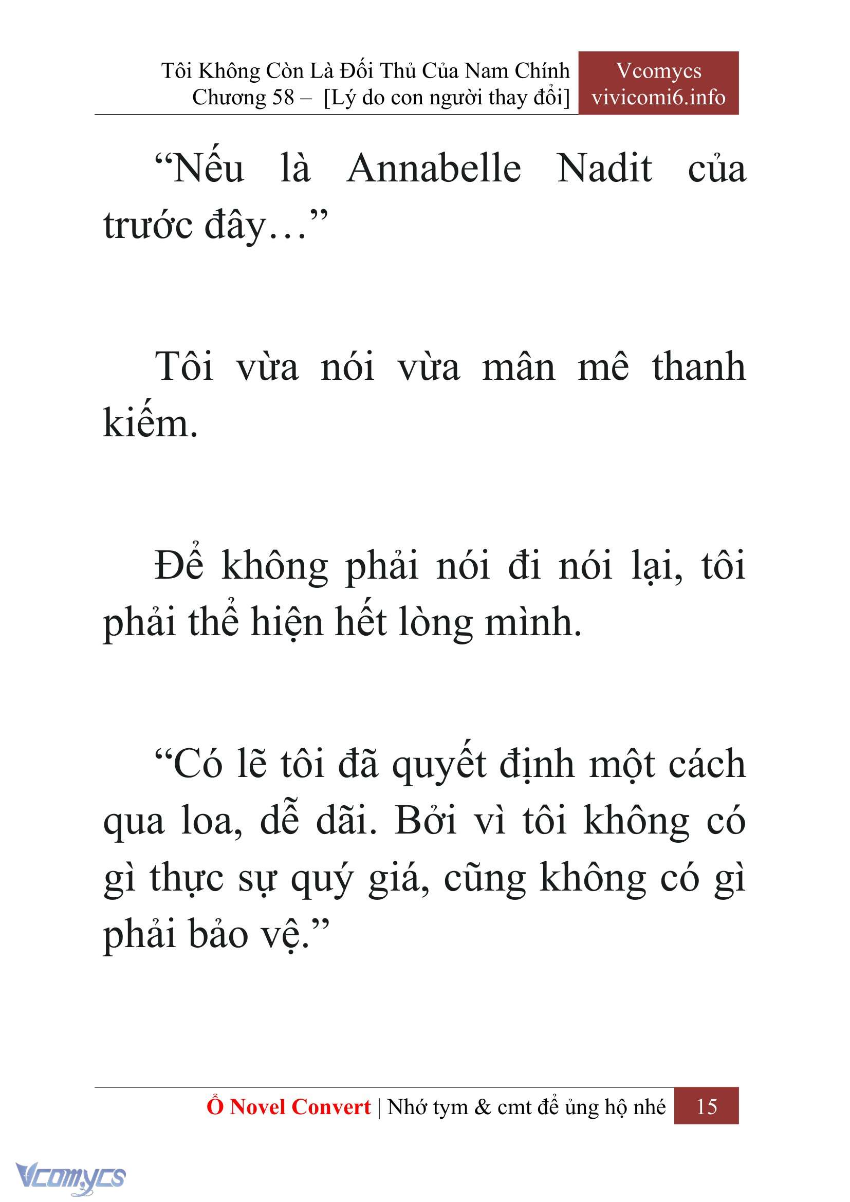 [Novel] Tôi Không Còn Là Đối Thủ Của Nam Chính Chapter  58 - 17