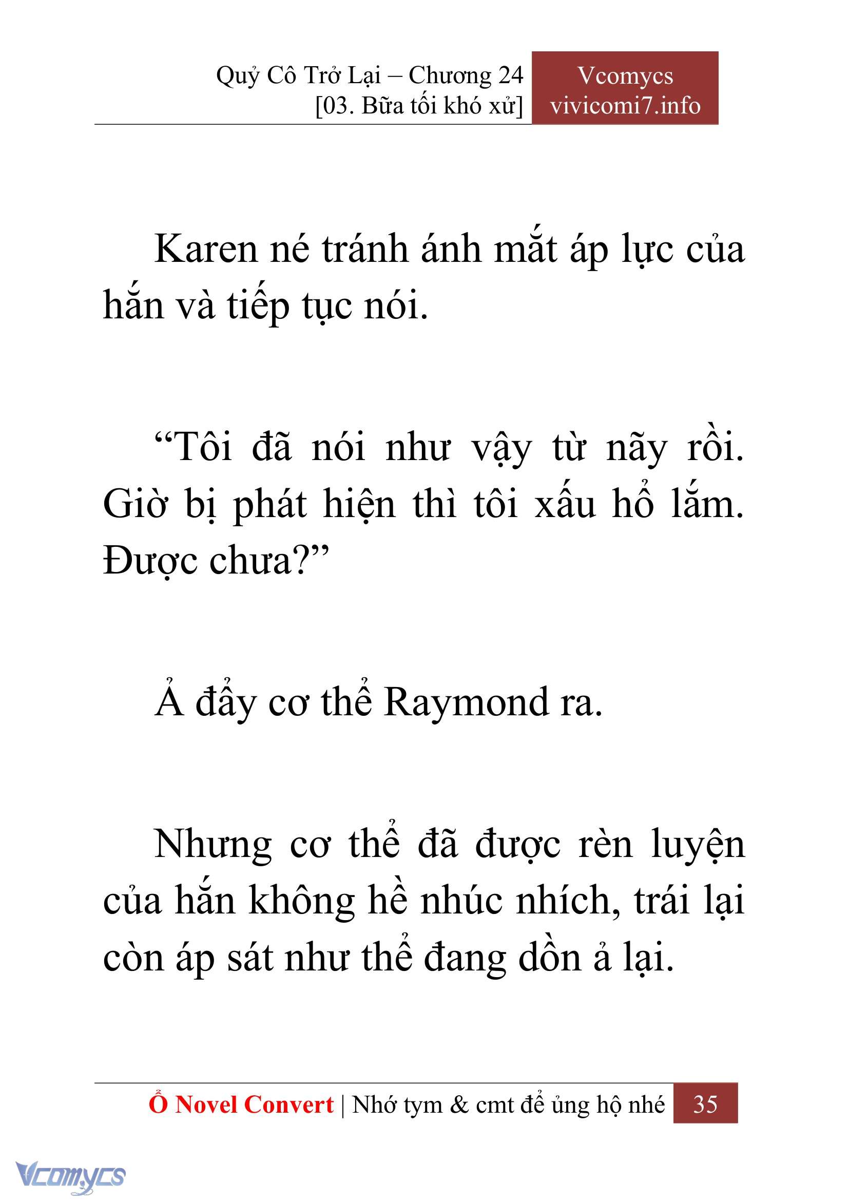 [Novel] Quý Cô Trở Lại Chapter  24 - 37