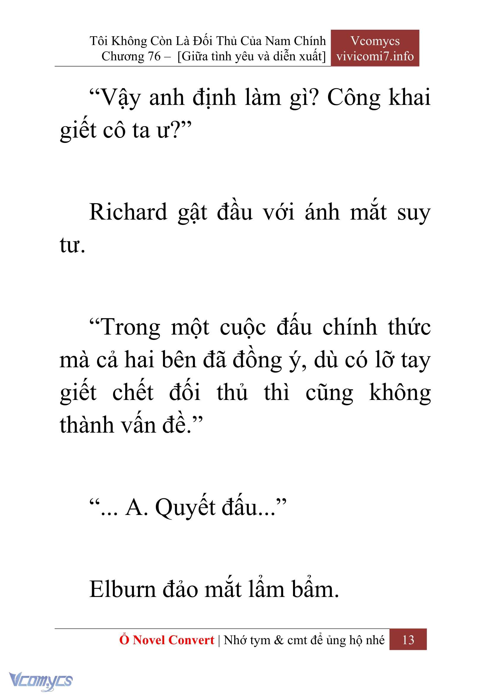 [Novel] Tôi Không Còn Là Đối Thủ Của Nam Chính Chapter  76 - 15