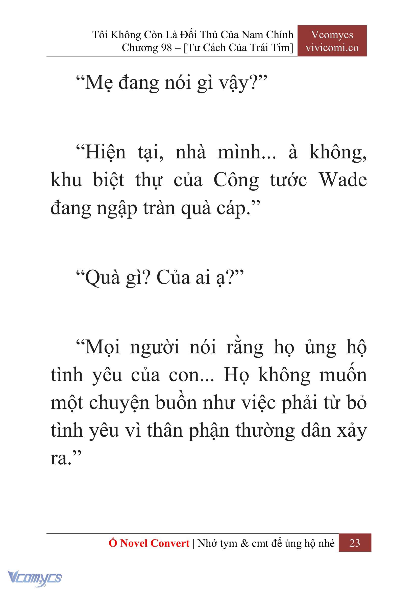 [Novel] Tôi Không Còn Là Đối Thủ Của Nam Chính Chapter  98 - 25