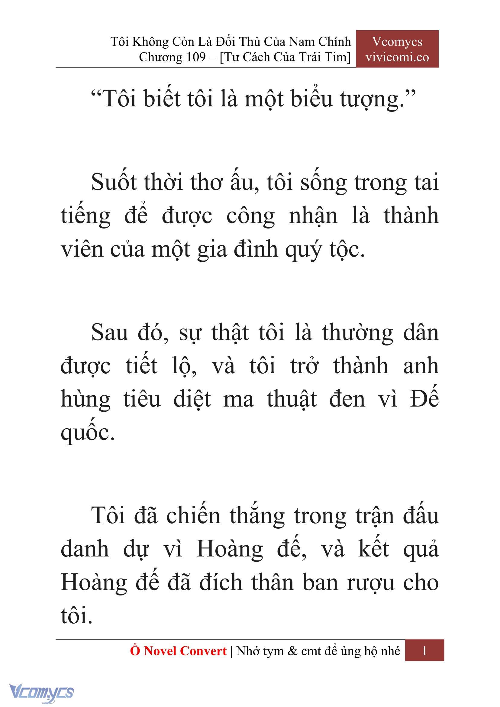 [Novel] Tôi Không Còn Là Đối Thủ Của Nam Chính Chapter  109 - 3
