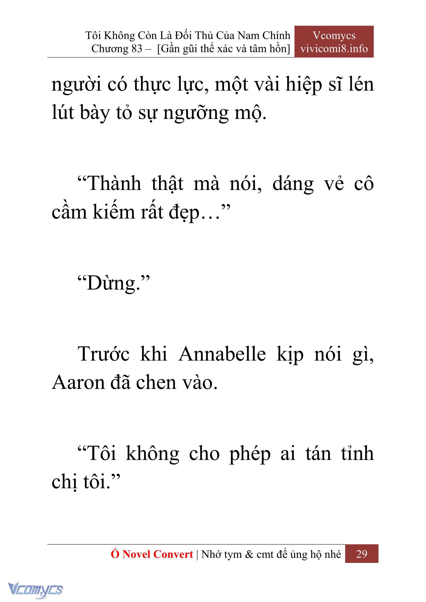 [Novel] Tôi Không Còn Là Đối Thủ Của Nam Chính Chapter  83 - 31