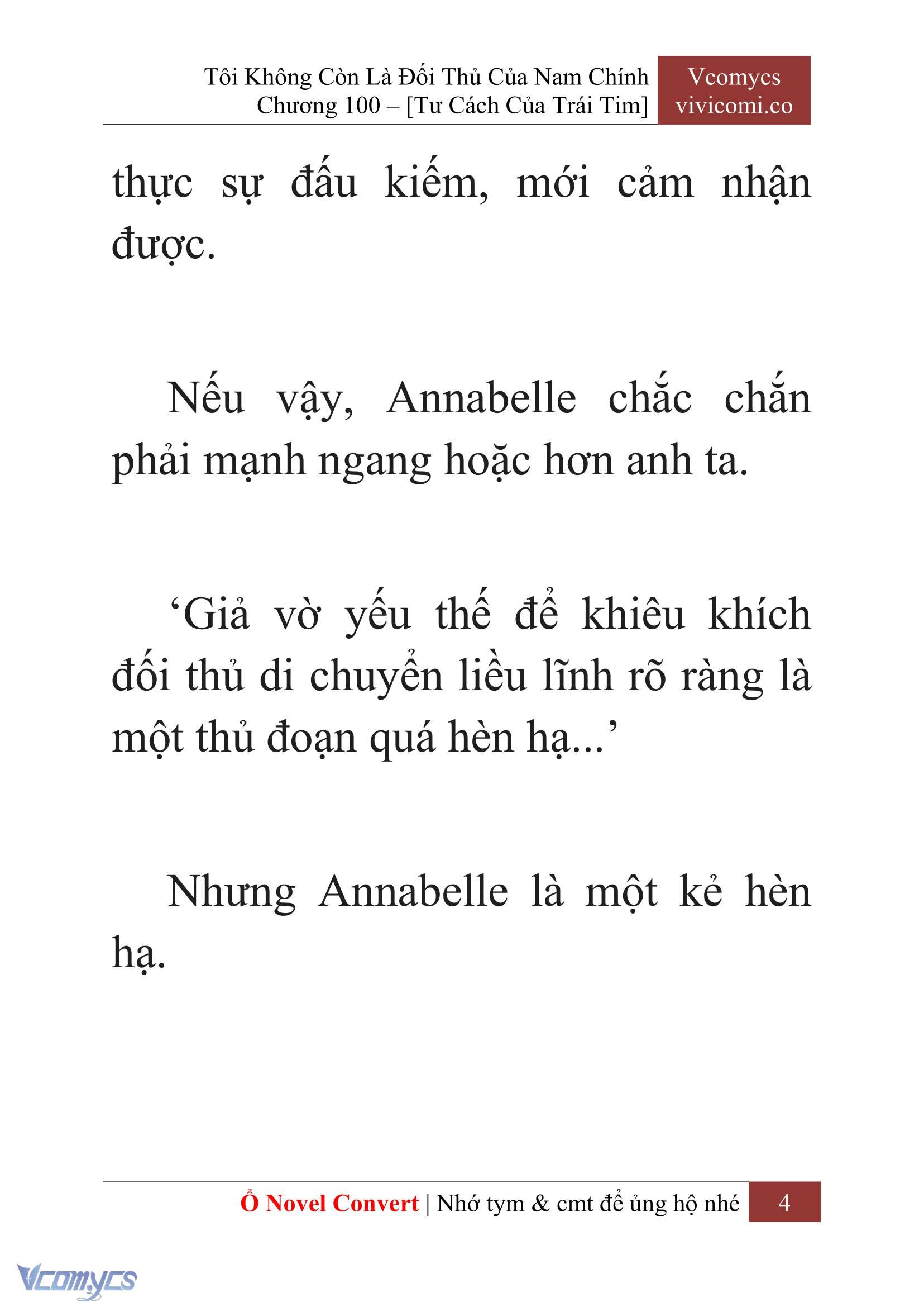 [Novel] Tôi Không Còn Là Đối Thủ Của Nam Chính Chapter  100 - 6