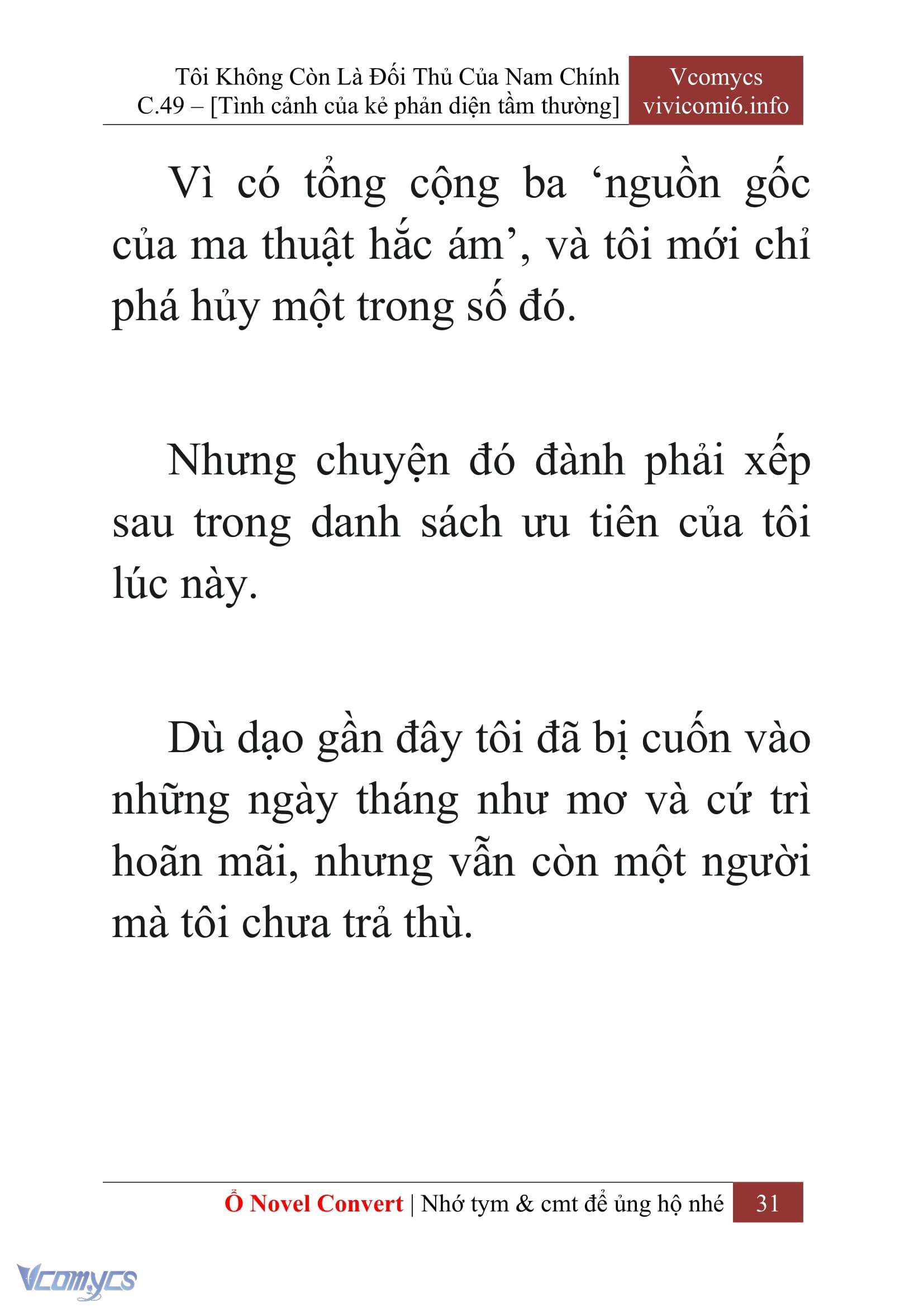 [Novel] Tôi Không Còn Là Đối Thủ Của Nam Chính Chapter  49 - 33