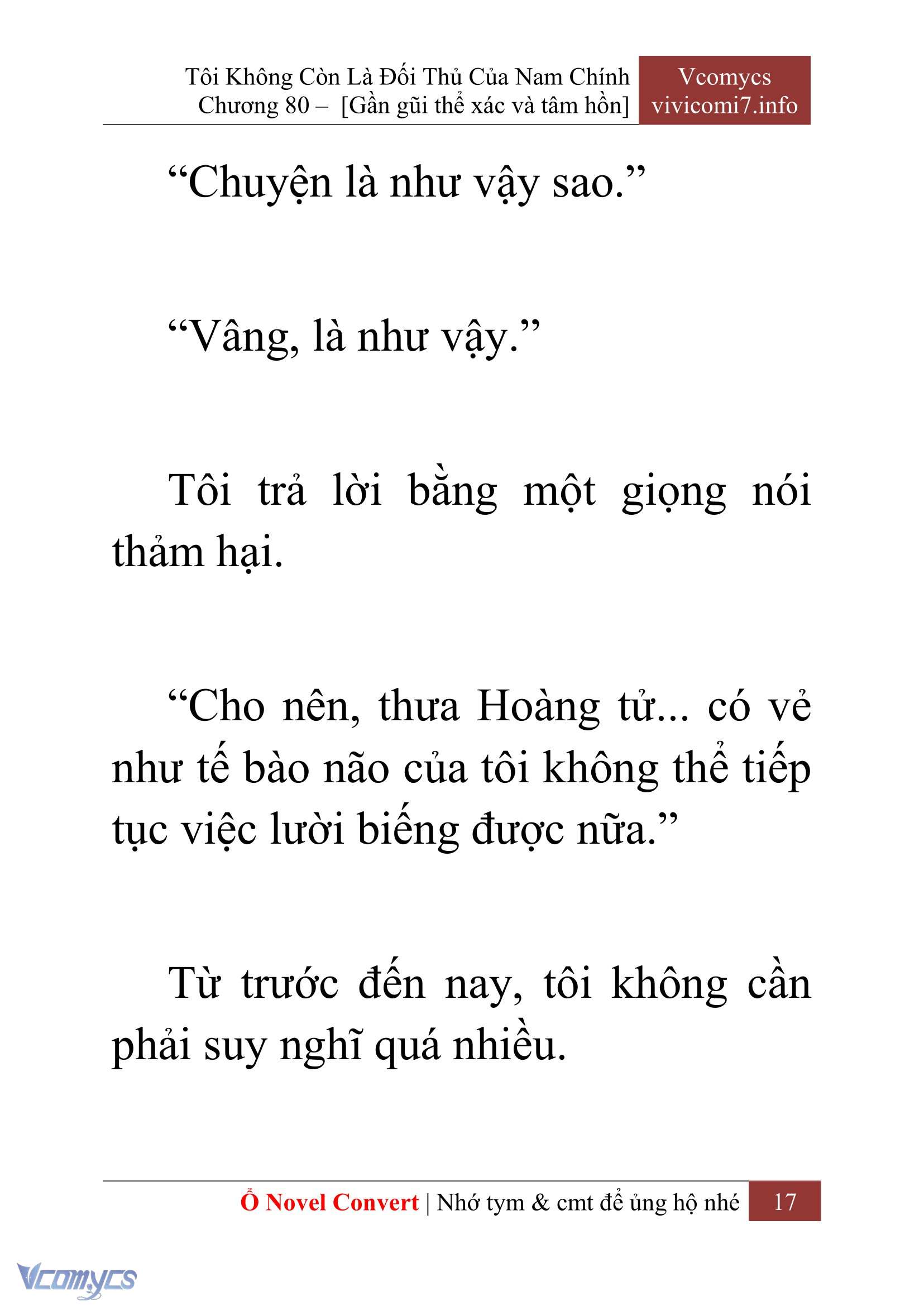[Novel] Tôi Không Còn Là Đối Thủ Của Nam Chính Chapter  80 - 19