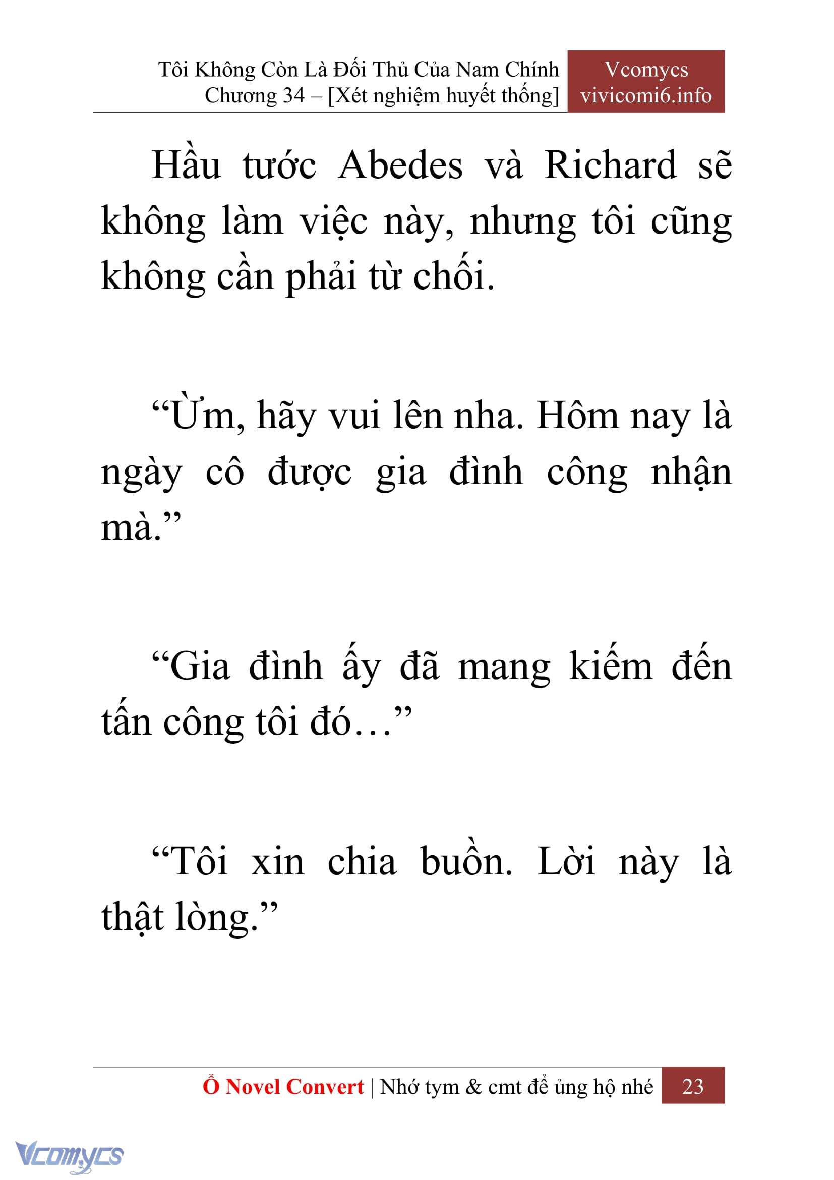 [Novel] Tôi Không Còn Là Đối Thủ Của Nam Chính Chapter  34 - 25
