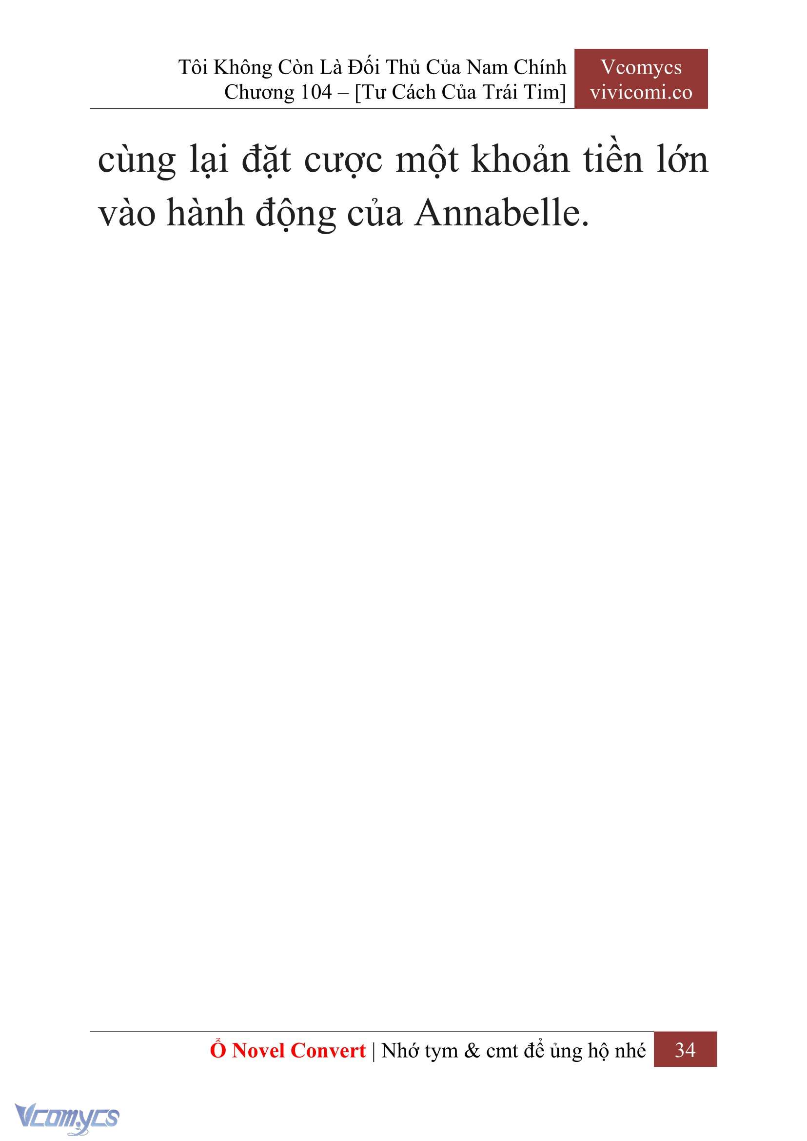 [Novel] Tôi Không Còn Là Đối Thủ Của Nam Chính Chapter  104 - 36