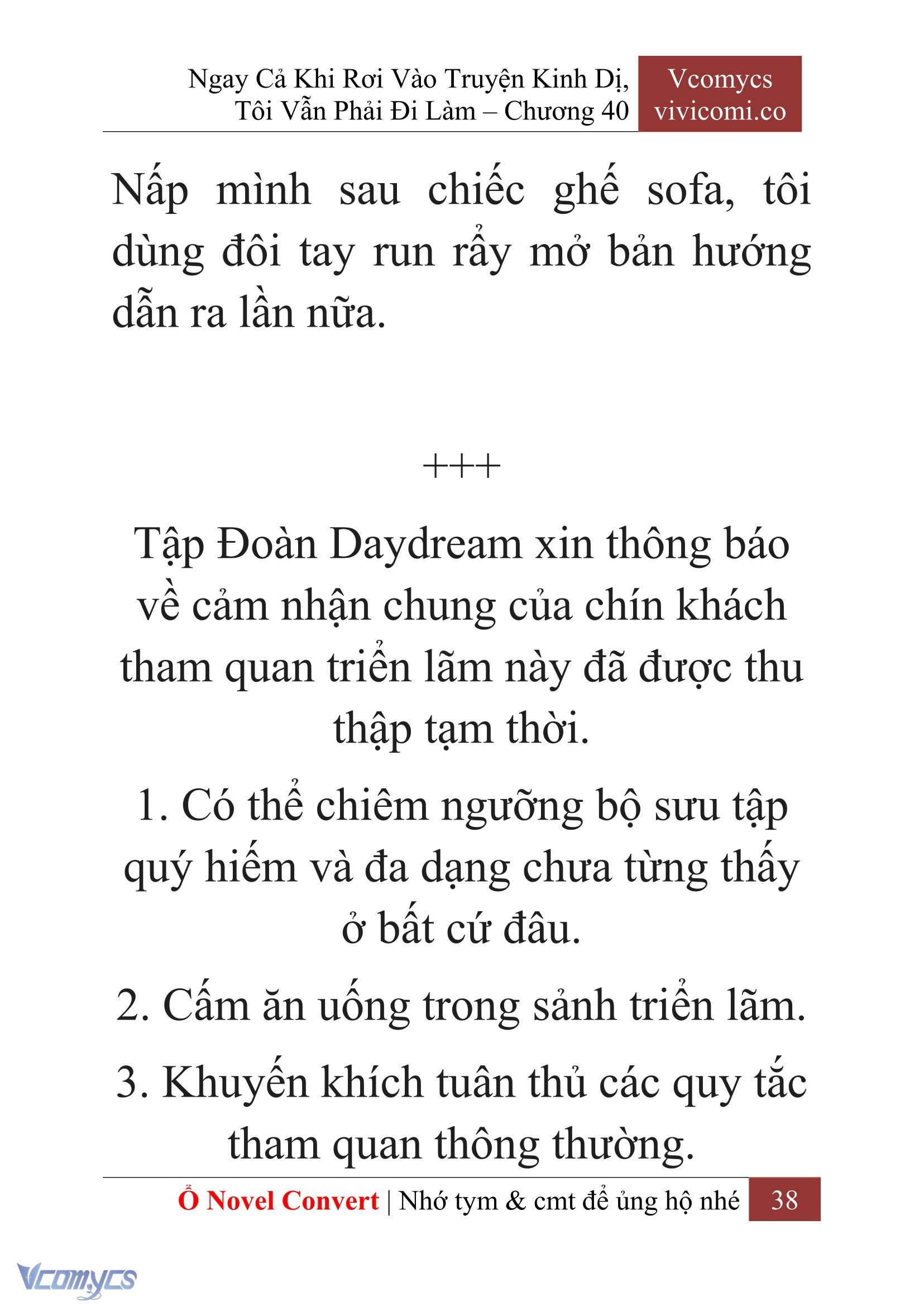 [Novel] Ngay Cả Khi Rơi Vào Truyện Kinh Dị, Tôi Vẫn Phải Đi Làm Chapter  40 - 40