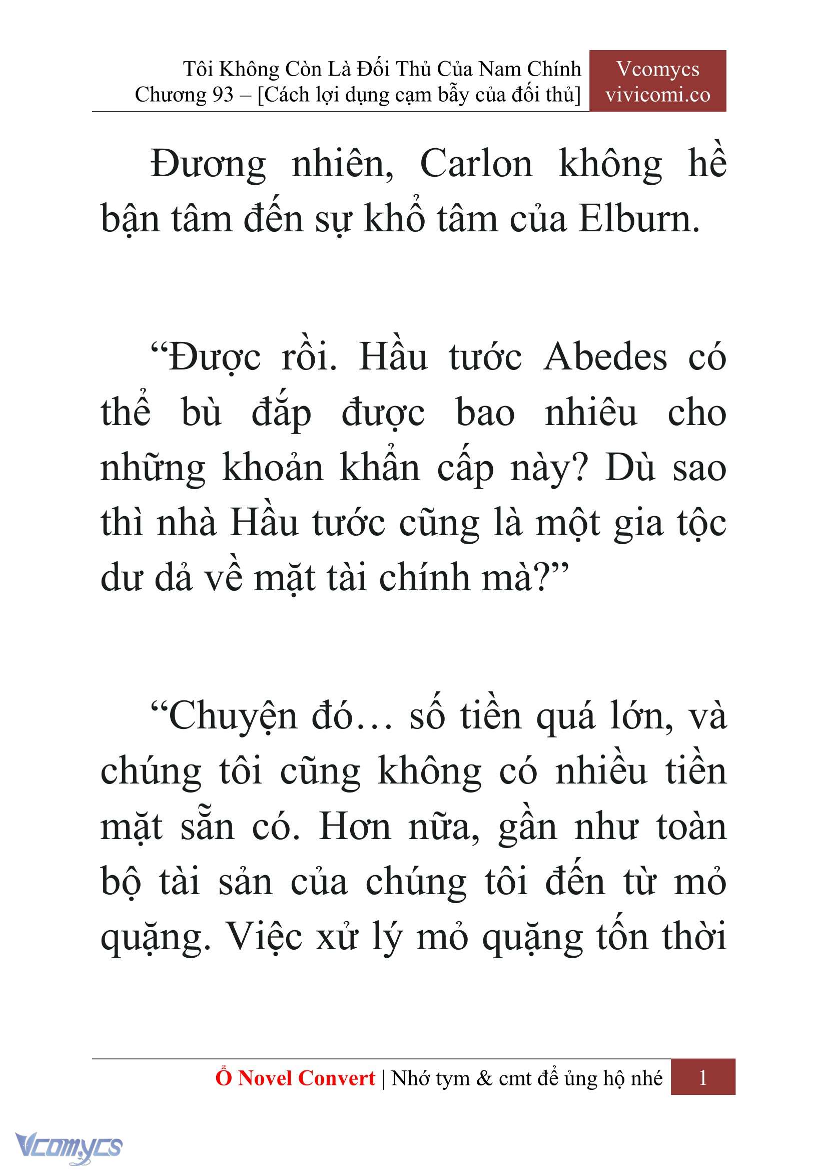 [Novel] Tôi Không Còn Là Đối Thủ Của Nam Chính Chapter  93 - 3