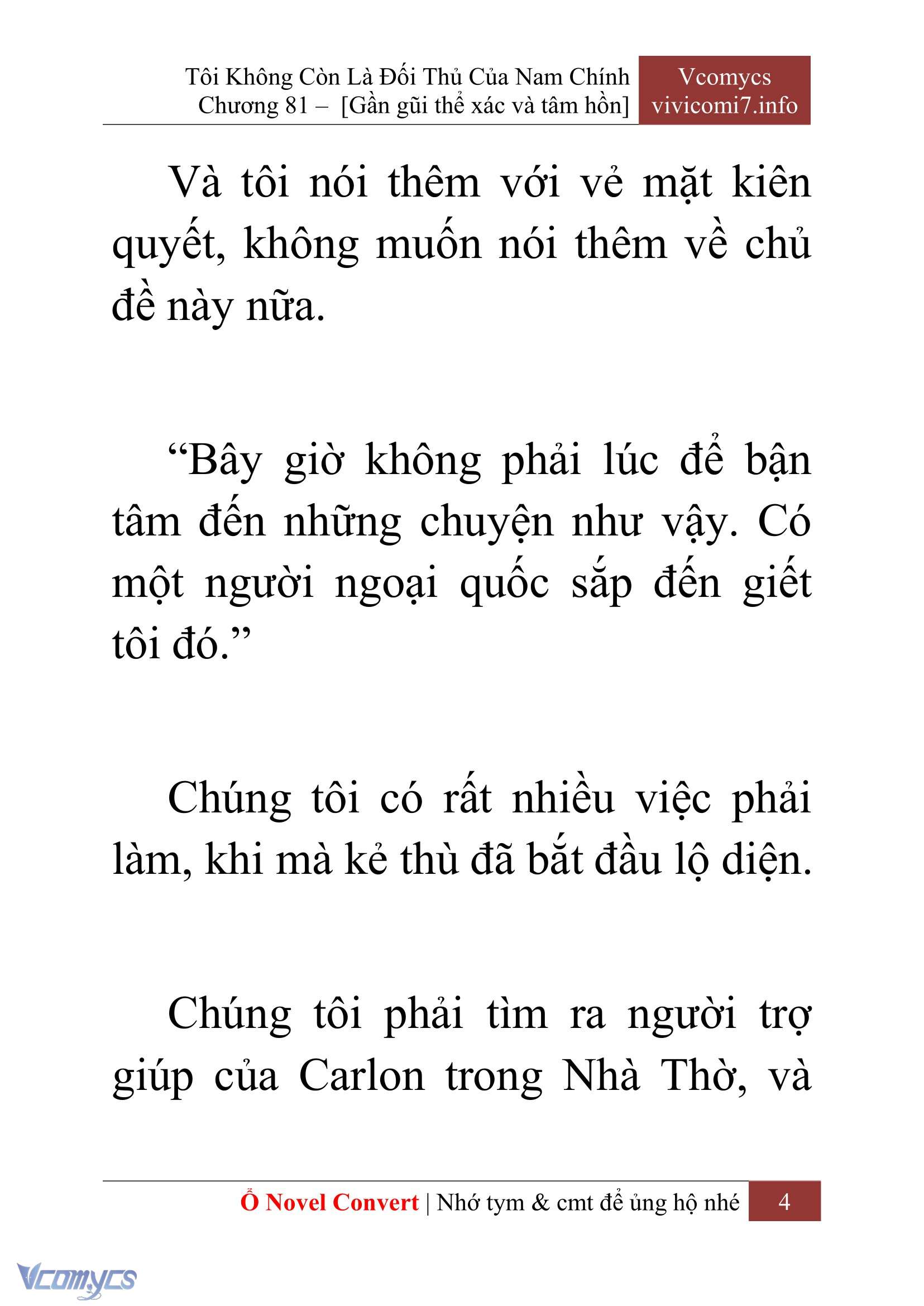 [Novel] Tôi Không Còn Là Đối Thủ Của Nam Chính Chapter  81 - 6