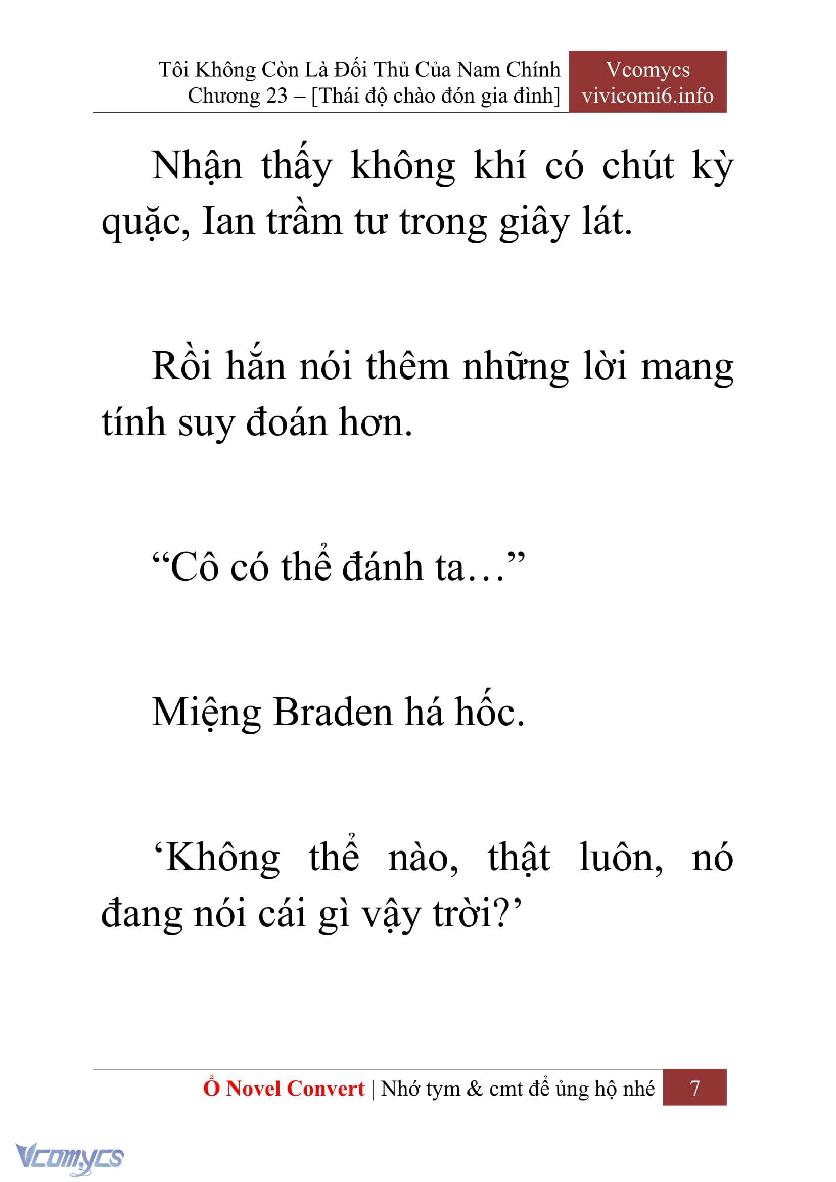 [Novel] Tôi Không Còn Là Đối Thủ Của Nam Chính Chapter  23 - 9