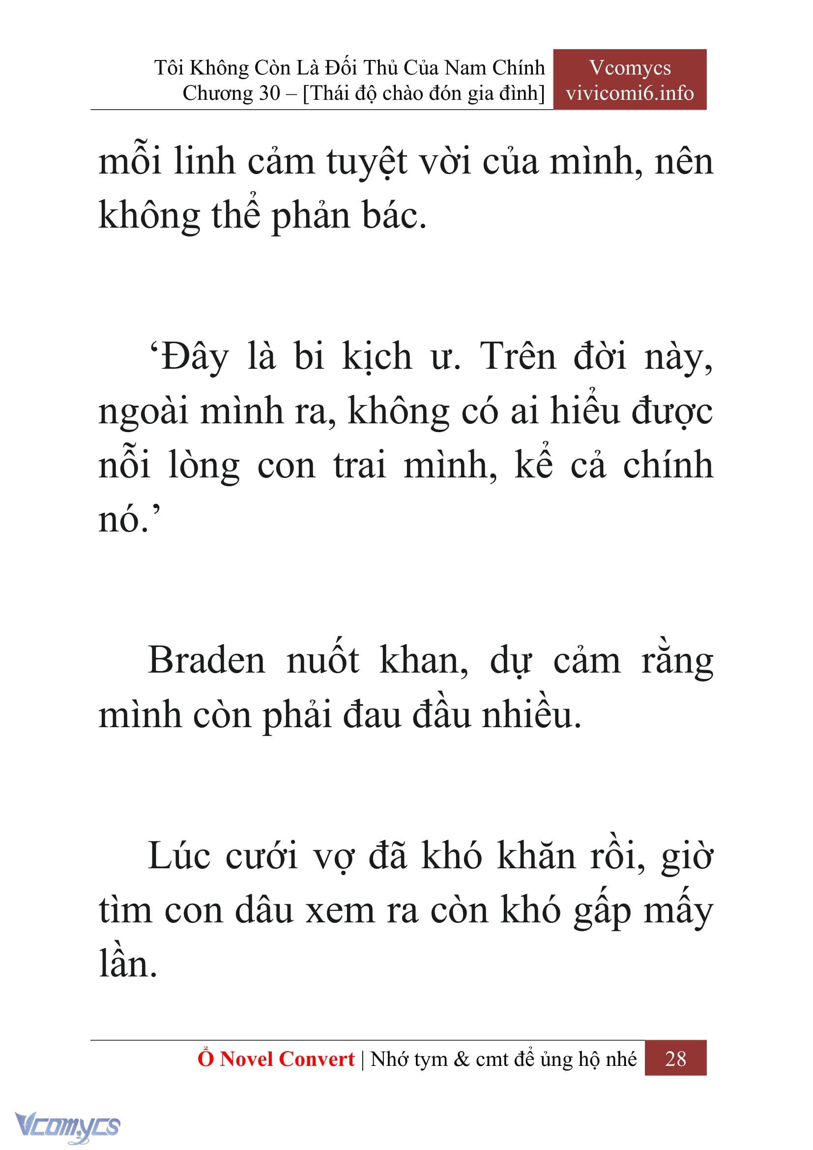 [Novel] Tôi Không Còn Là Đối Thủ Của Nam Chính Chapter  30 - 30