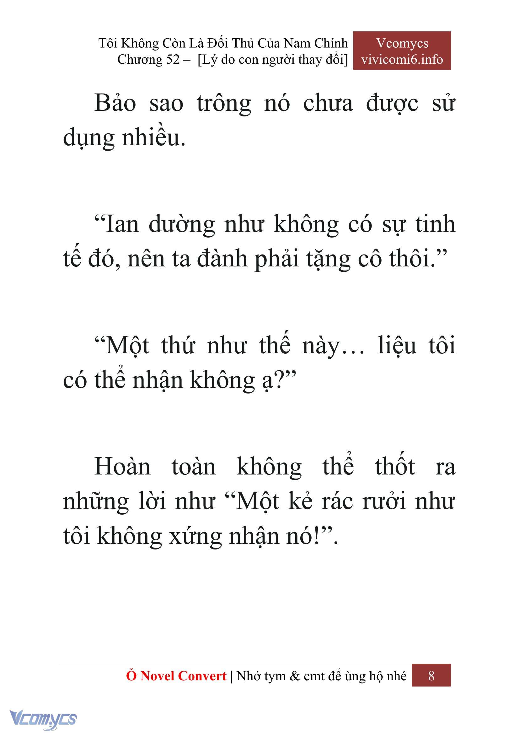 [Novel] Tôi Không Còn Là Đối Thủ Của Nam Chính Chapter  52 - 10