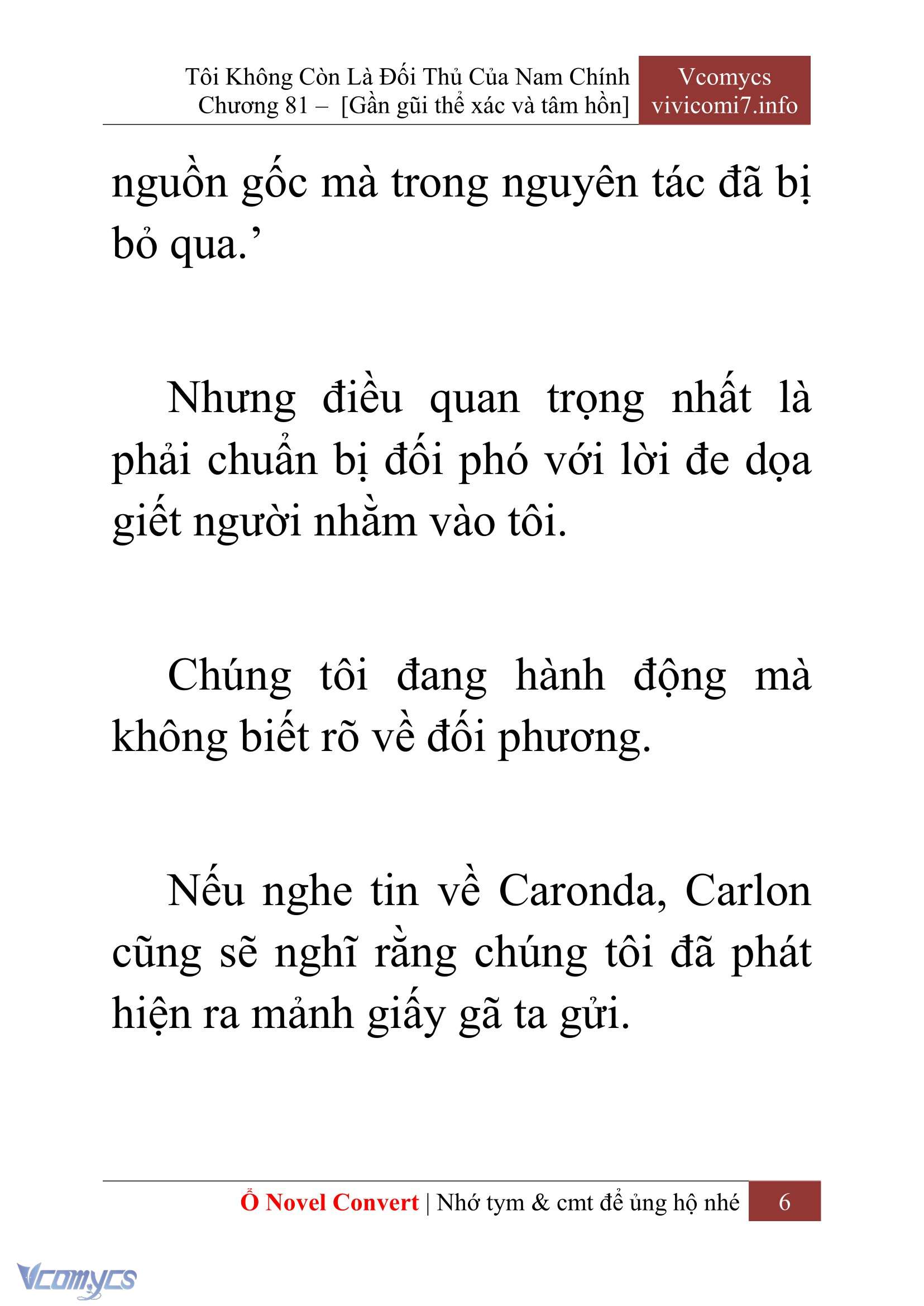 [Novel] Tôi Không Còn Là Đối Thủ Của Nam Chính Chapter  81 - 8