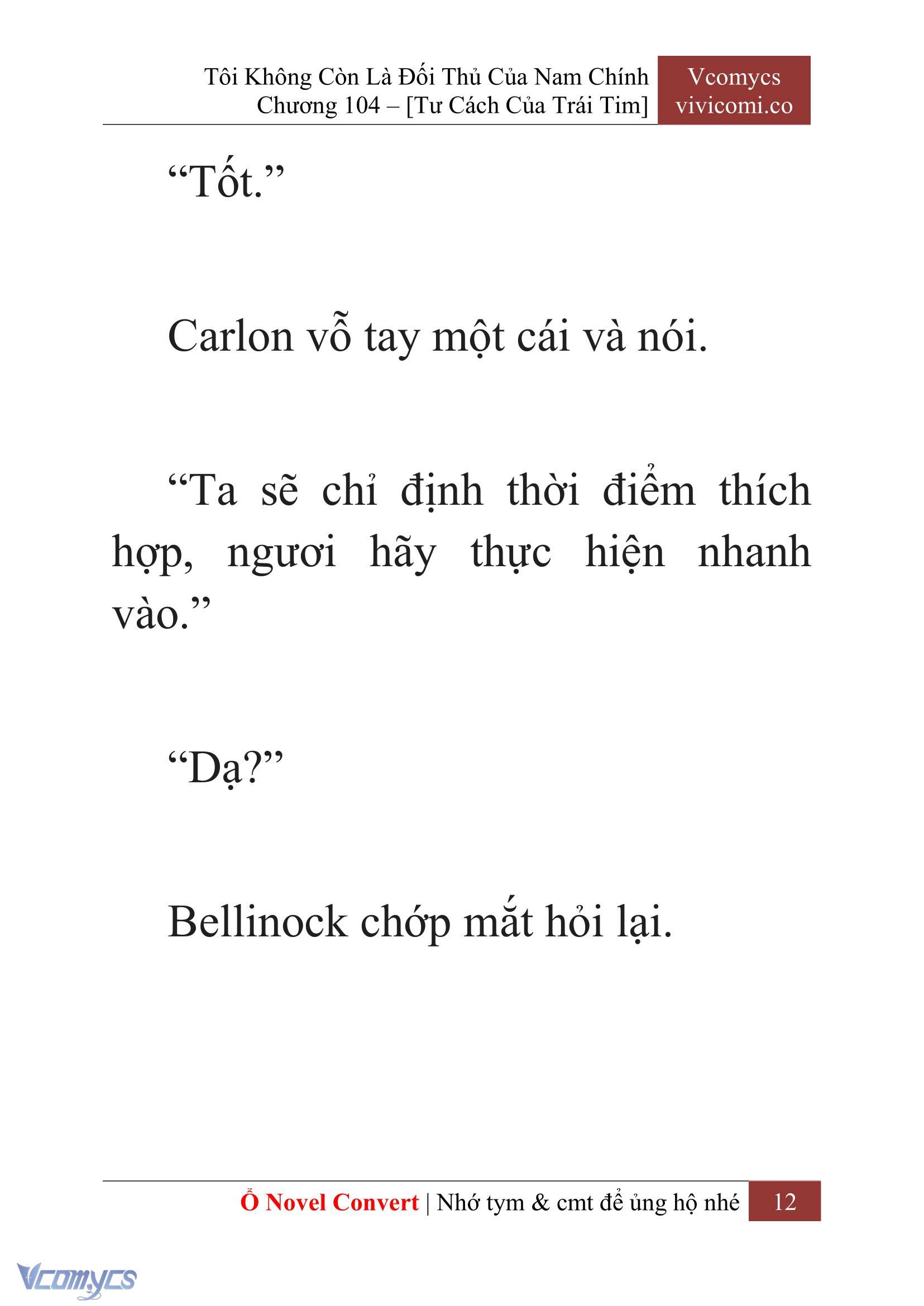 [Novel] Tôi Không Còn Là Đối Thủ Của Nam Chính Chapter  104 - 14