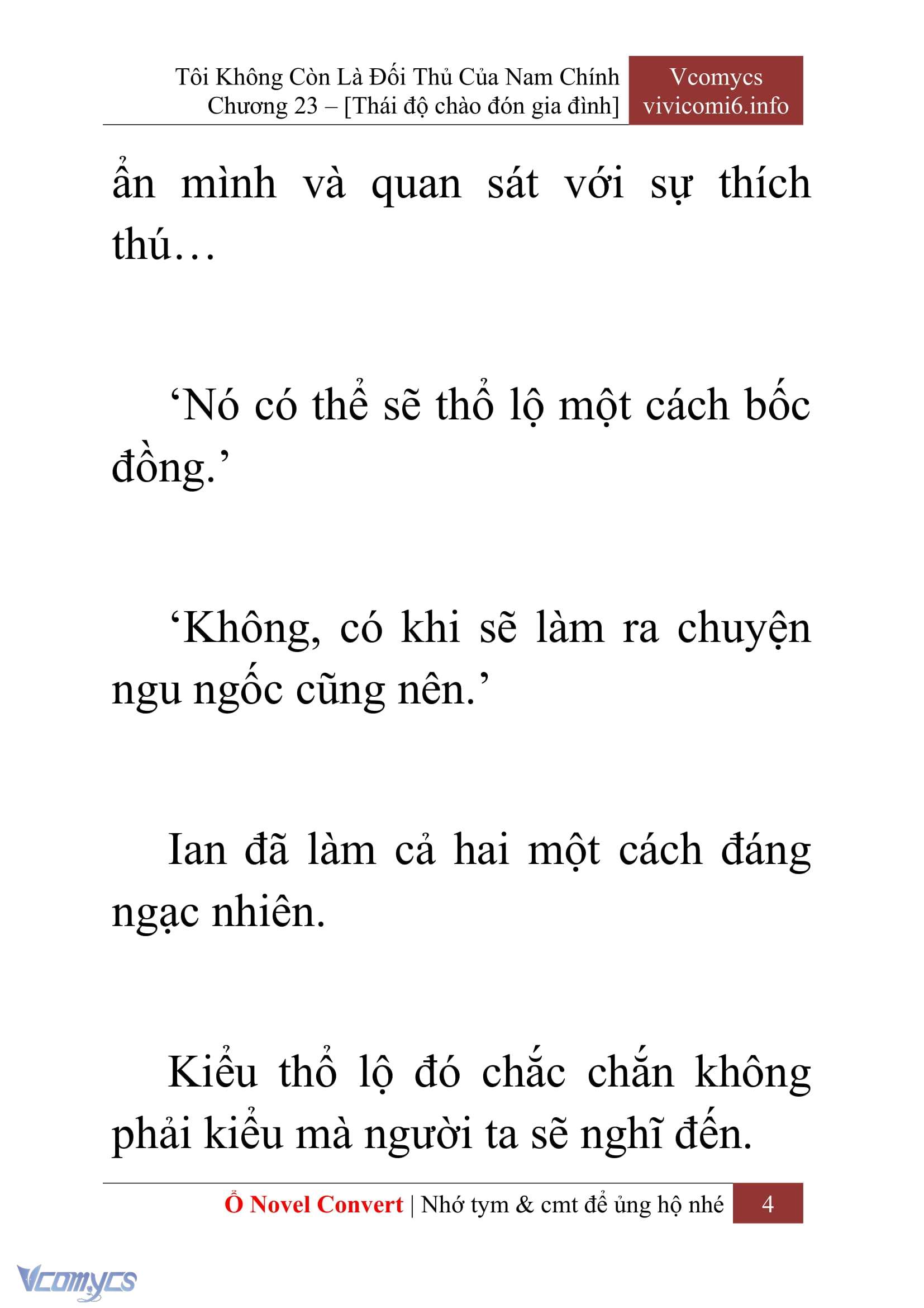 [Novel] Tôi Không Còn Là Đối Thủ Của Nam Chính Chapter  23 - 6