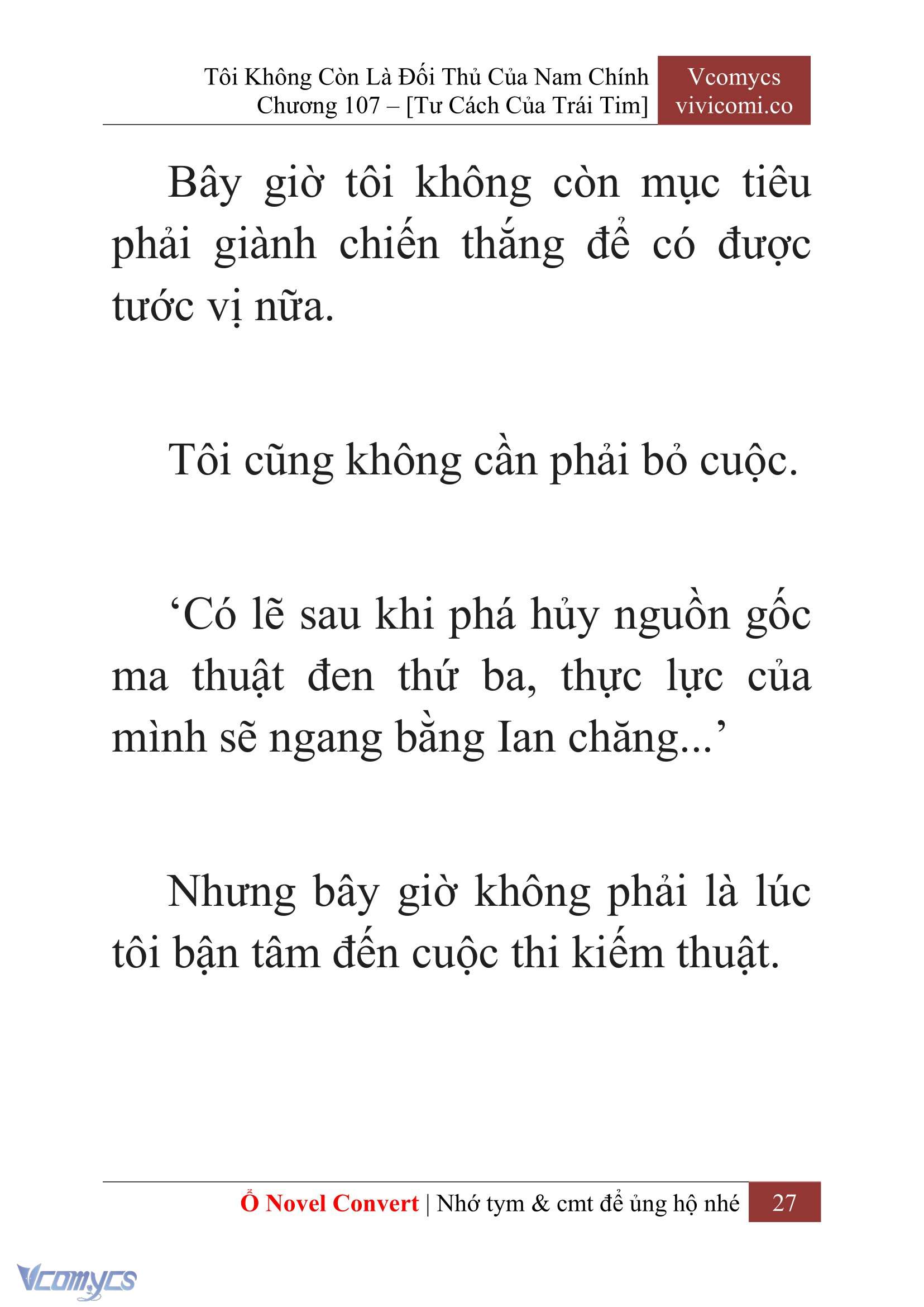 [Novel] Tôi Không Còn Là Đối Thủ Của Nam Chính Chapter  107 - 29