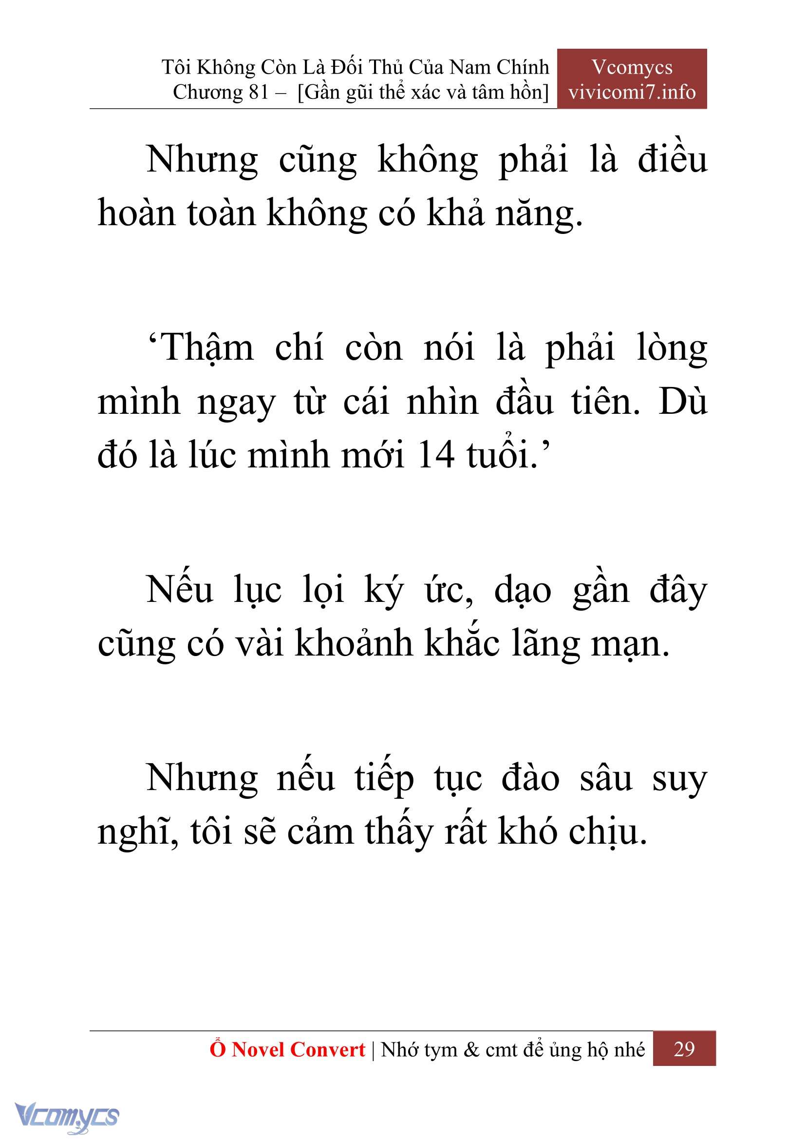 [Novel] Tôi Không Còn Là Đối Thủ Của Nam Chính Chapter  81 - 31