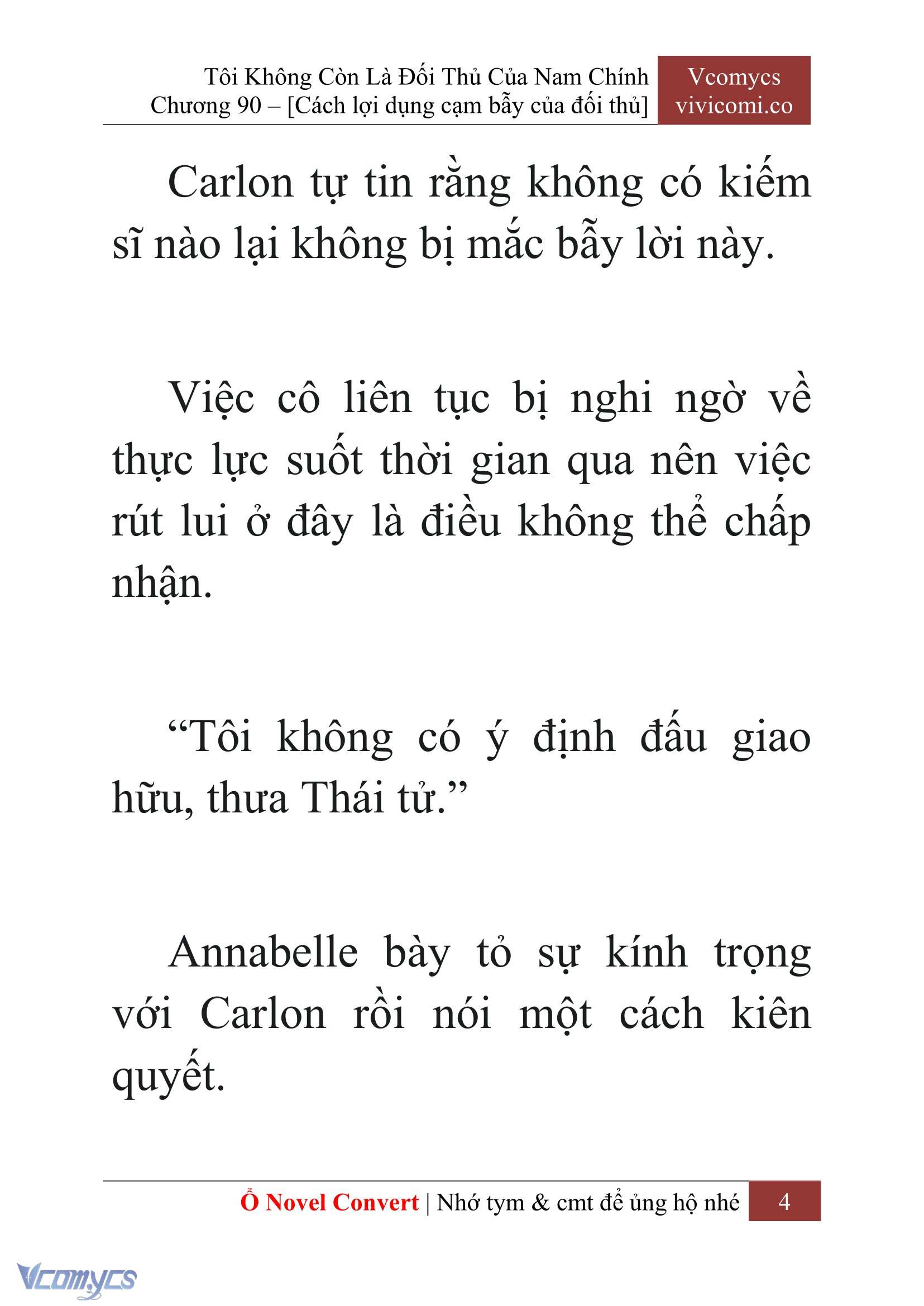 [Novel] Tôi Không Còn Là Đối Thủ Của Nam Chính Chapter  90 - 6