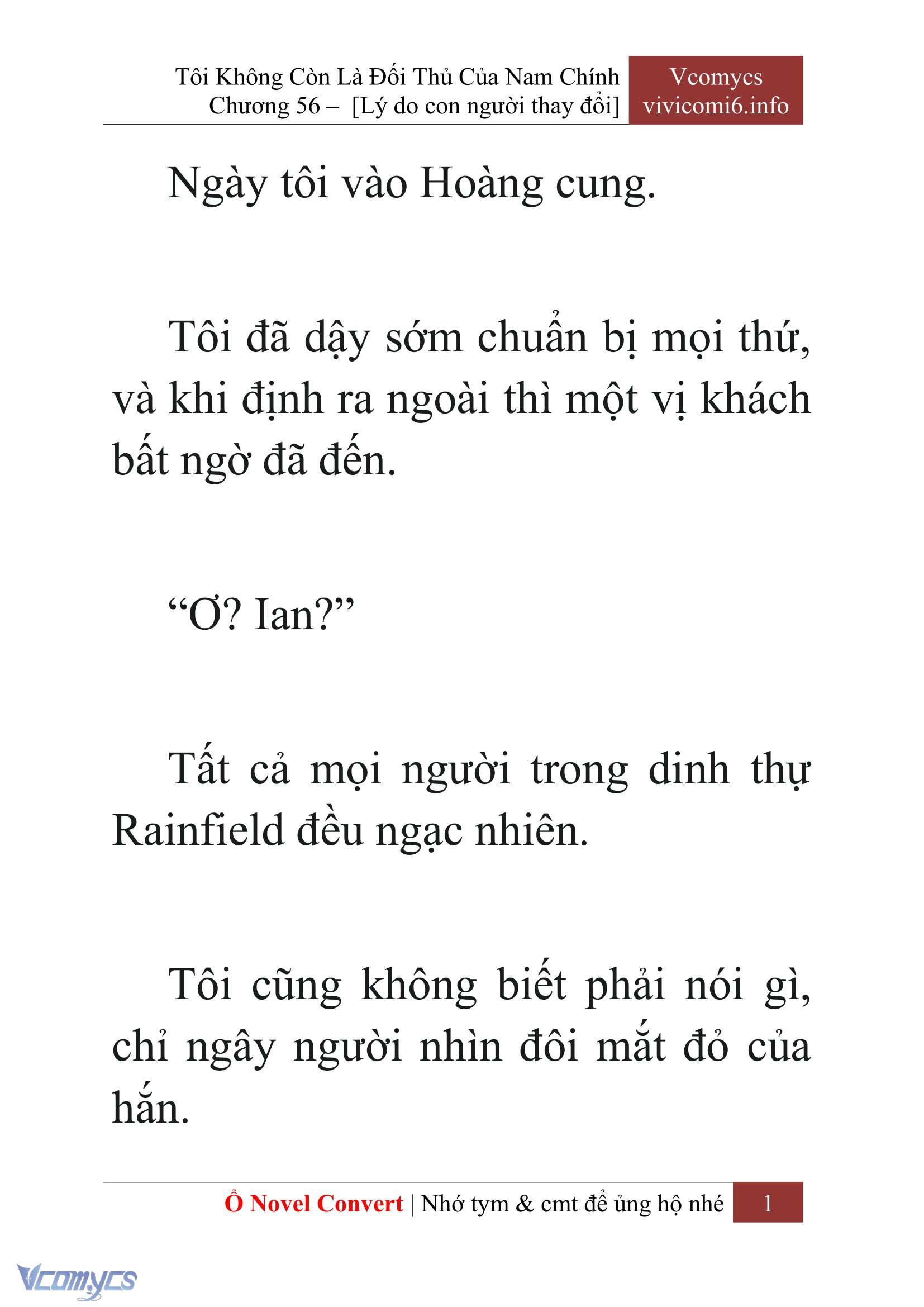 [Novel] Tôi Không Còn Là Đối Thủ Của Nam Chính Chapter  56 - 3