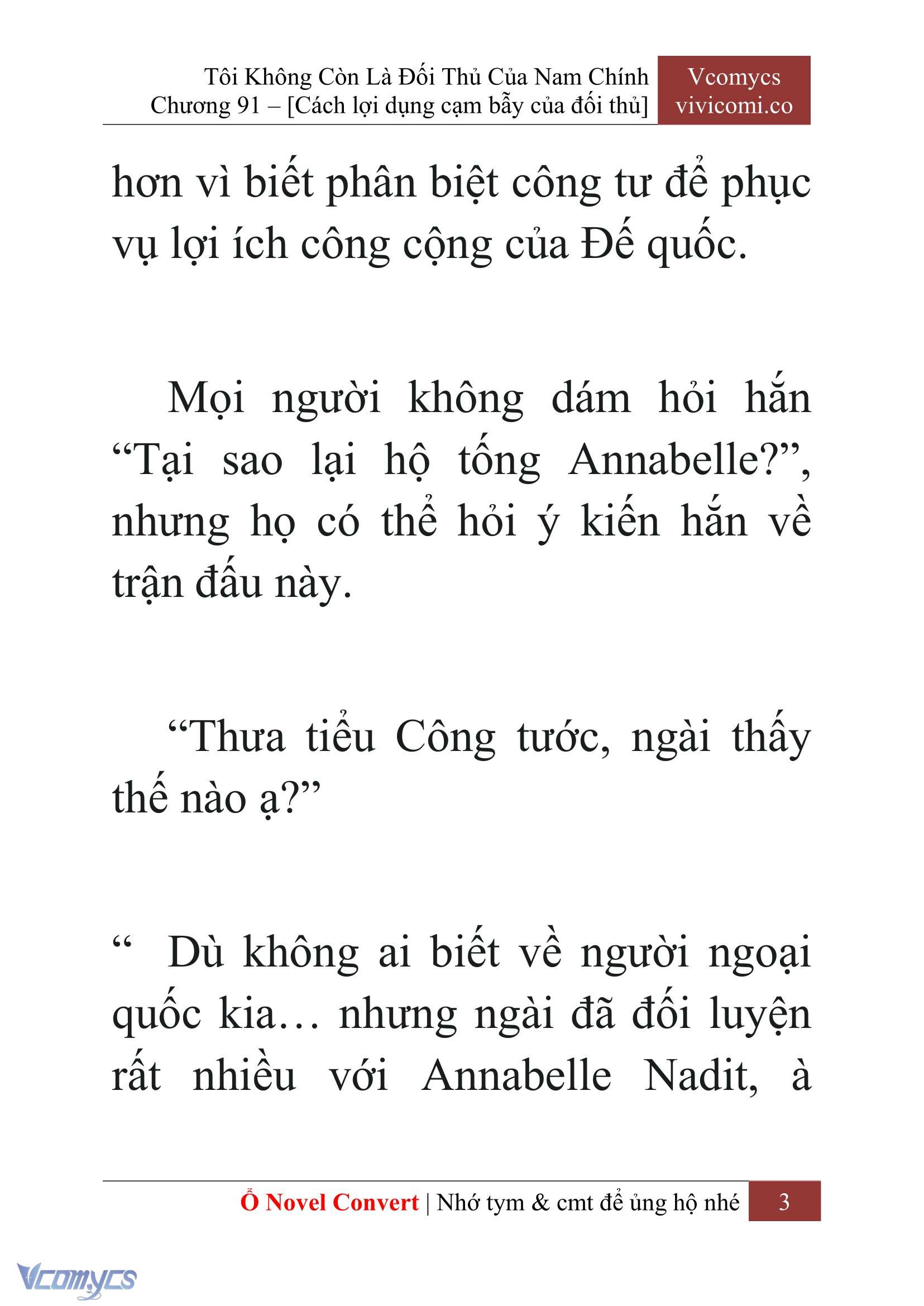 [Novel] Tôi Không Còn Là Đối Thủ Của Nam Chính Chapter  91 - 5